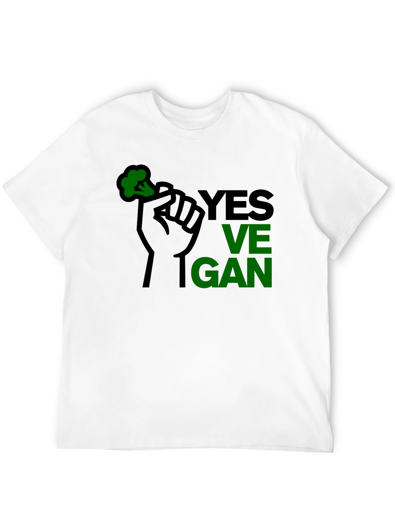 Yes Vegan Black Graphic T-Shirt