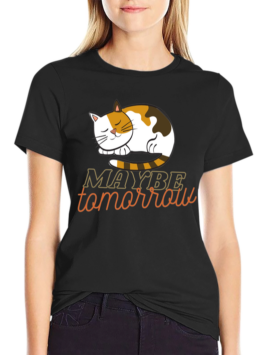 Maybe Tomorrow Cat Graphic Tee