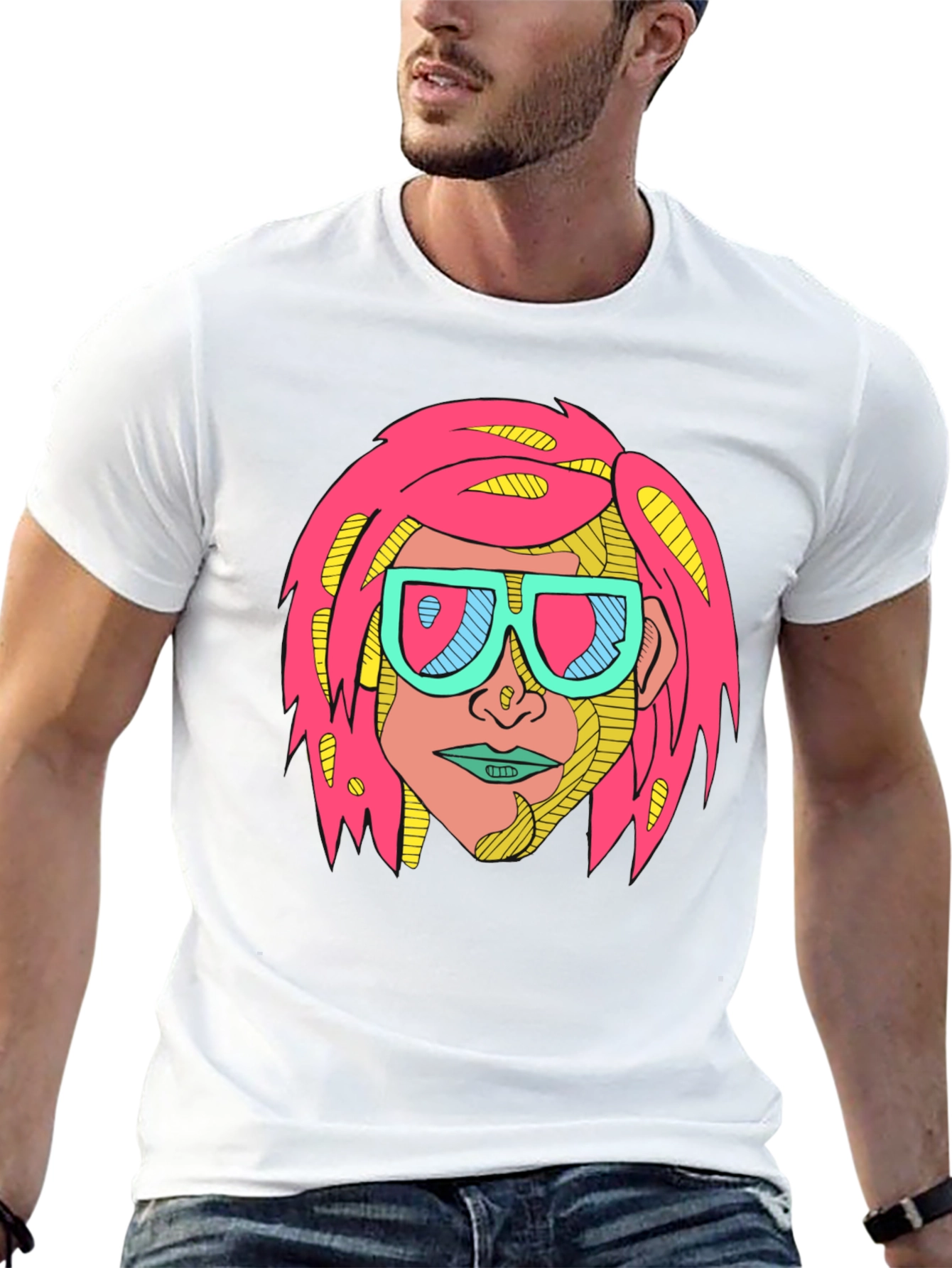 Funky Graphic Tee - Retro Pop Art Design