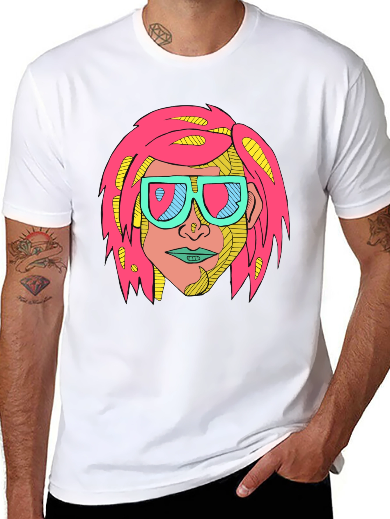 Funky Graphic Tee - Retro Pop Art Design