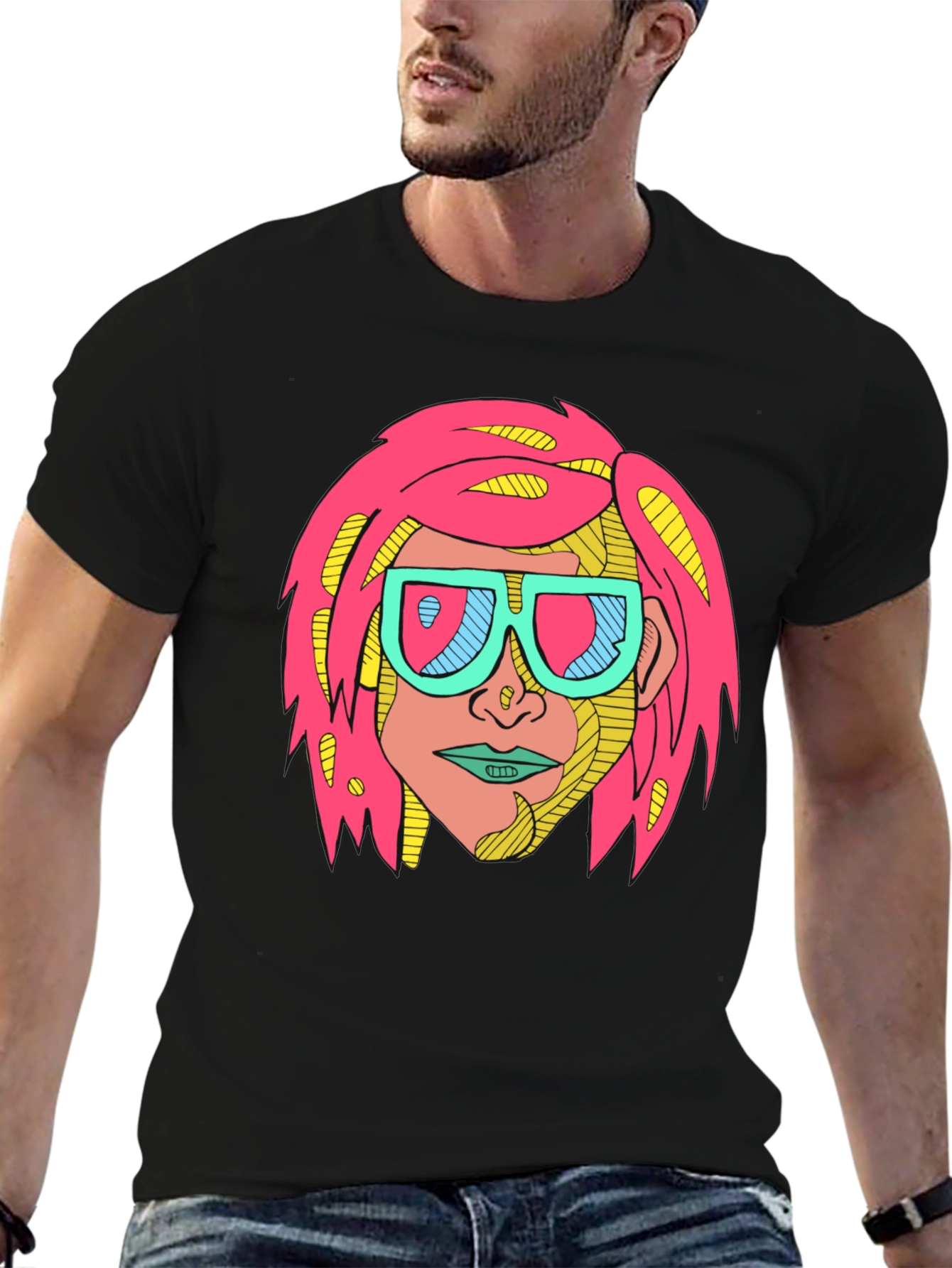 Funky Graphic Tee - Retro Pop Art Design