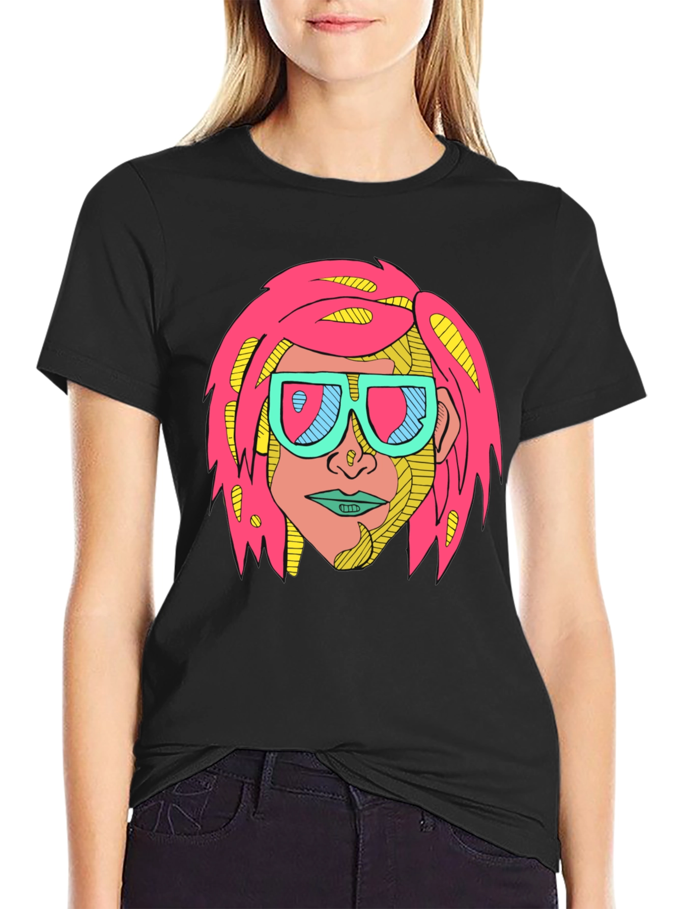Funky Graphic Tee - Retro Pop Art Design