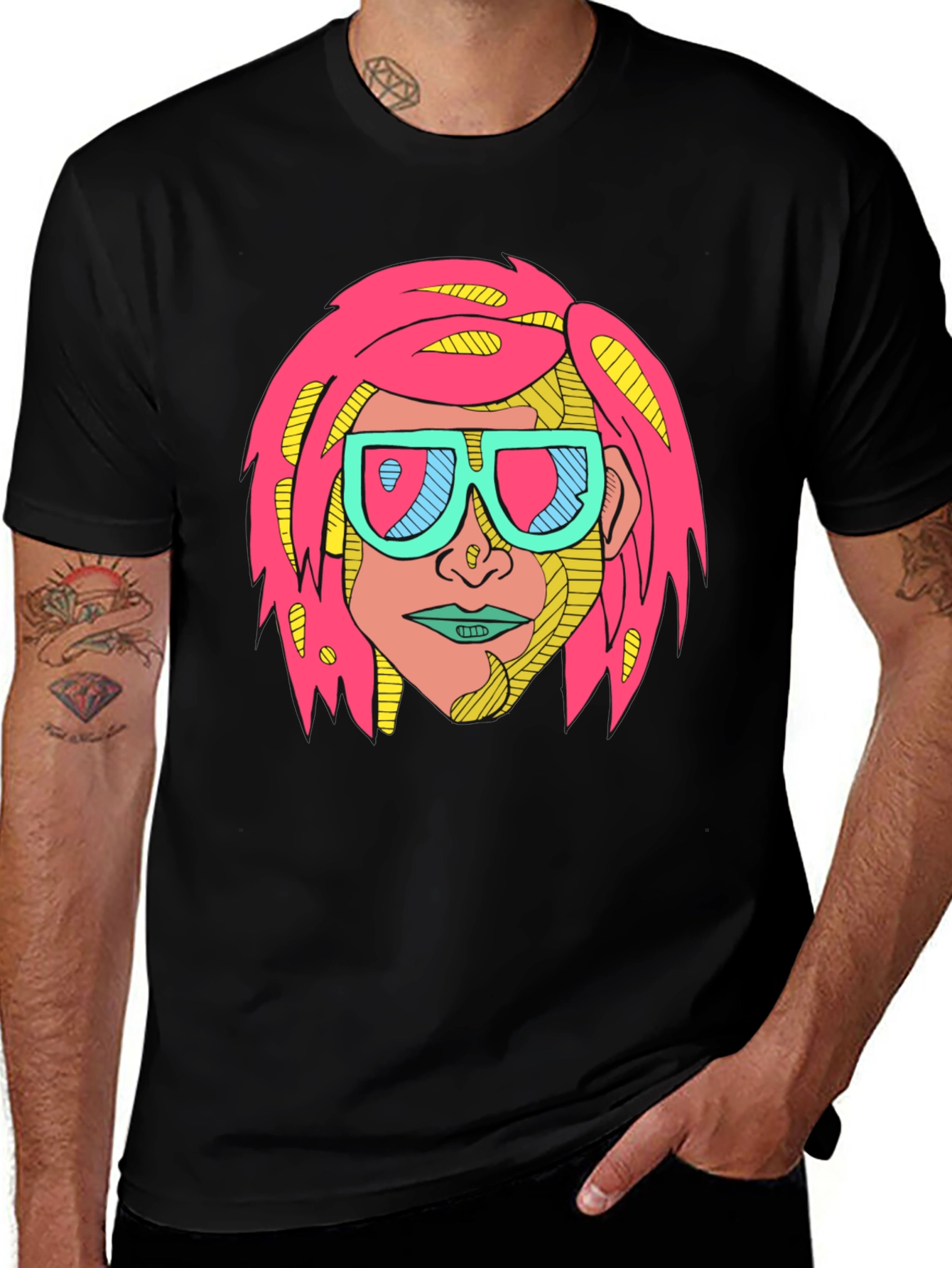 Funky Graphic Tee - Retro Pop Art Design