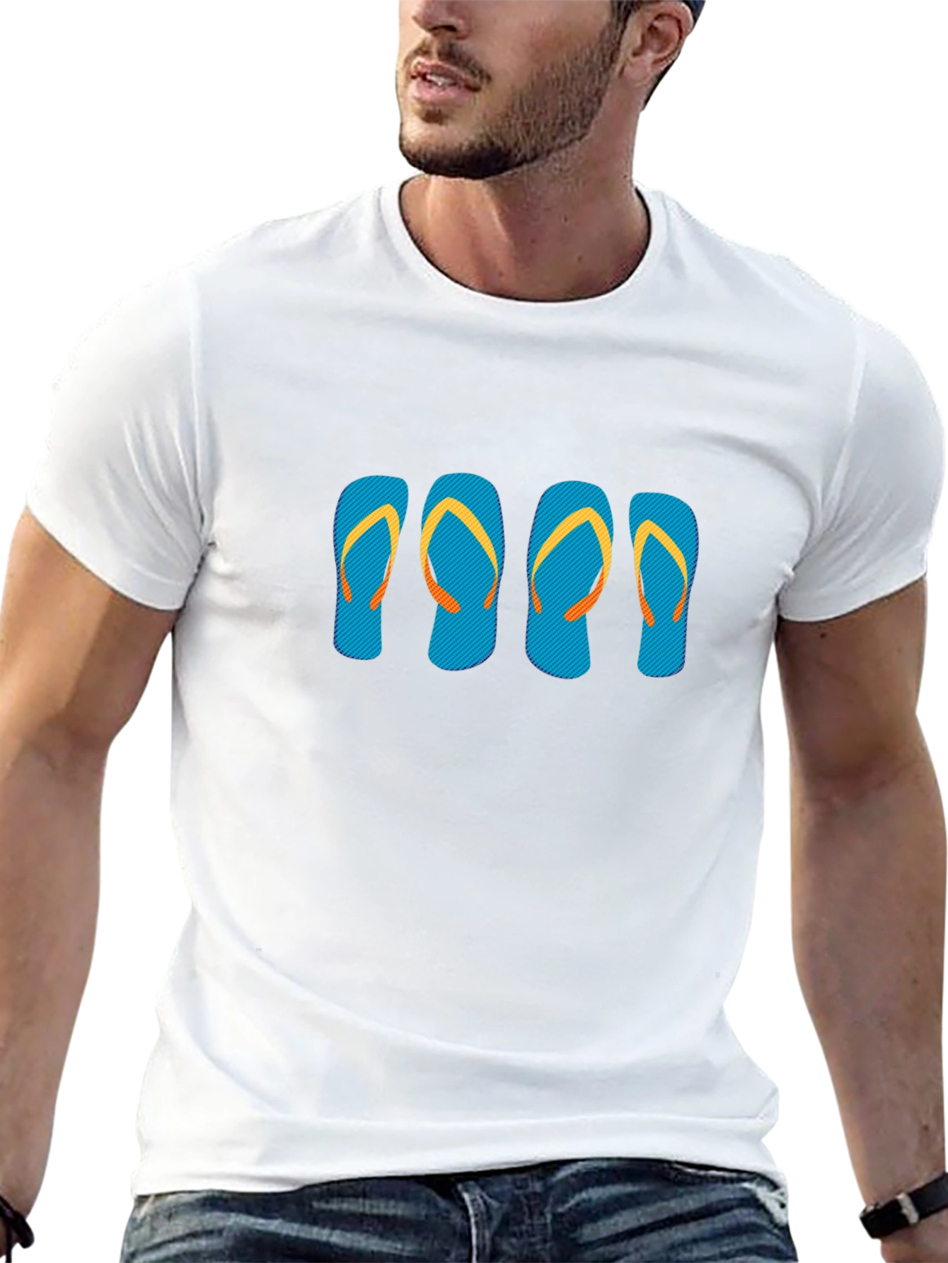 Flip Flop Graphic Tee - Casual Summer Style