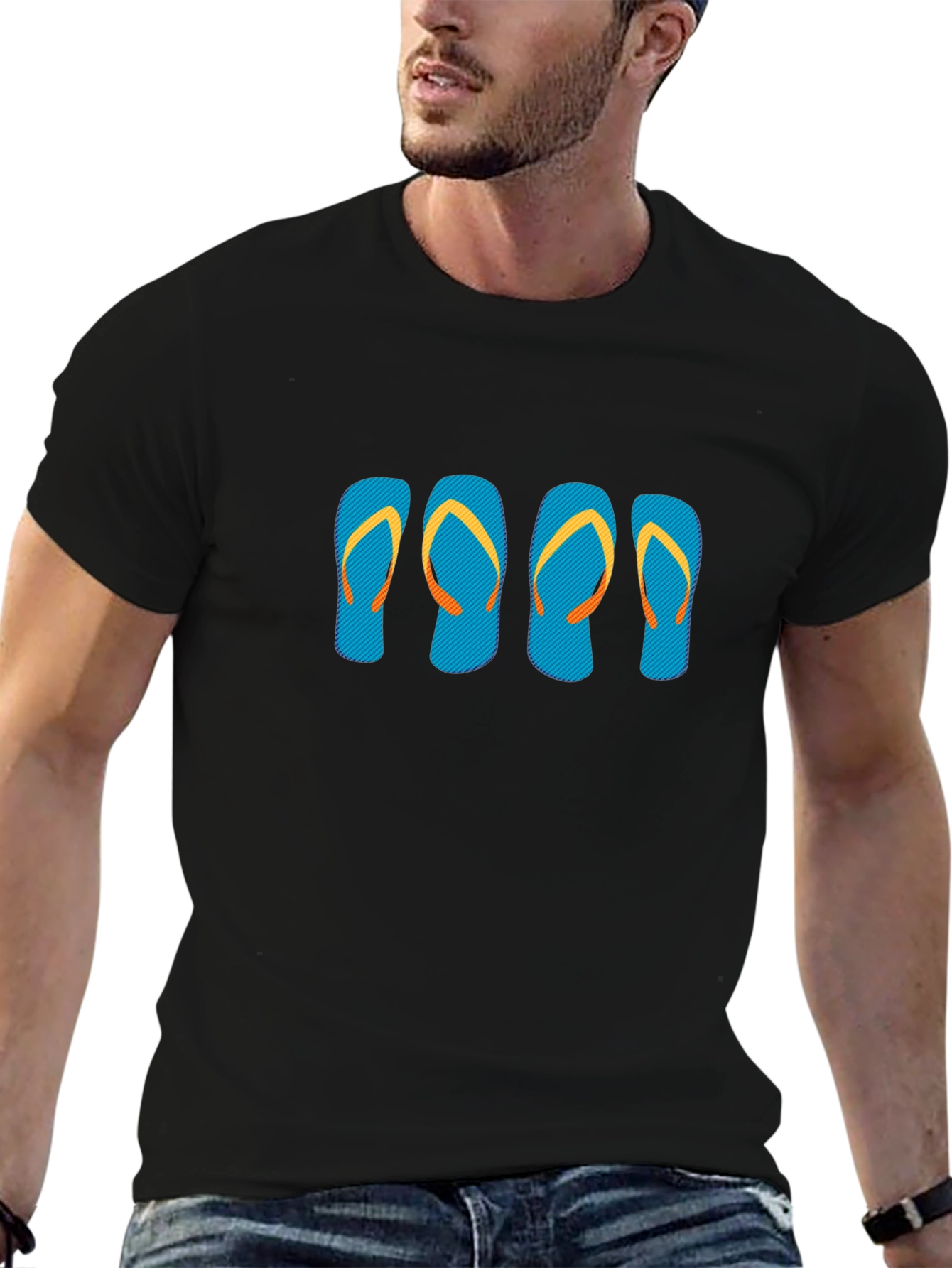 Flip Flop Graphic Tee - Casual Summer Style