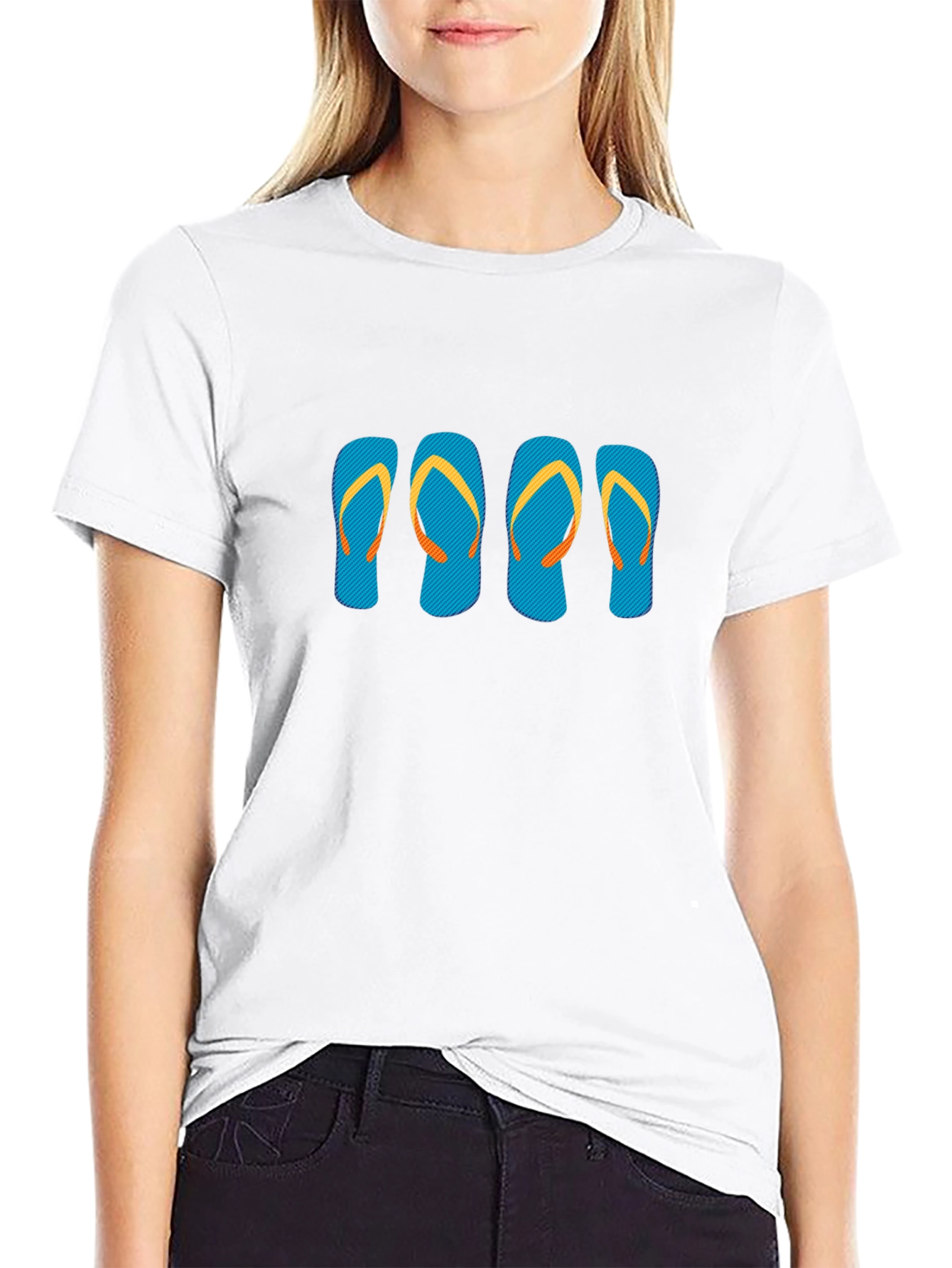 Flip Flop Graphic Tee - Casual Summer Style