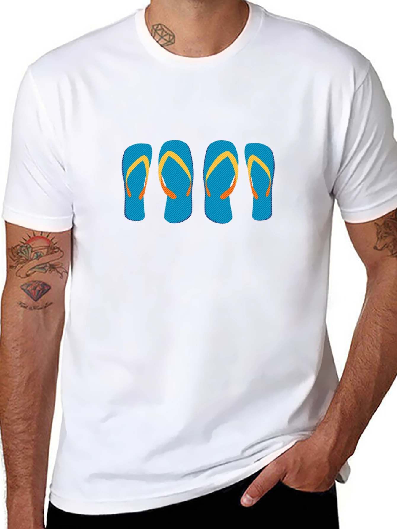 Flip Flop Graphic Tee - Casual Summer Style