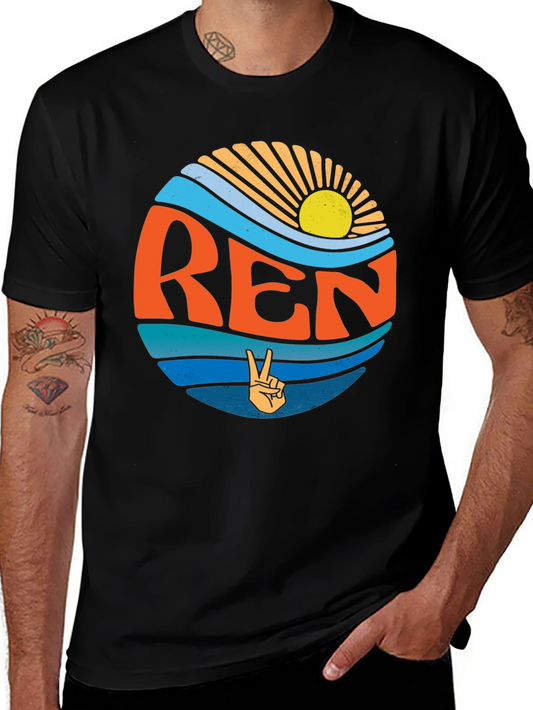 Retro REN T-Shirt - Peace Sign Graphic Tee