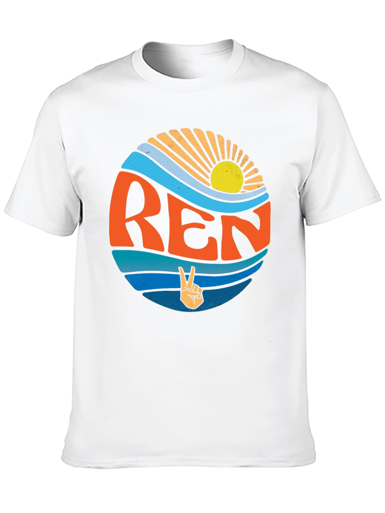 Retro REN T-Shirt - Peace Sign Graphic Tee