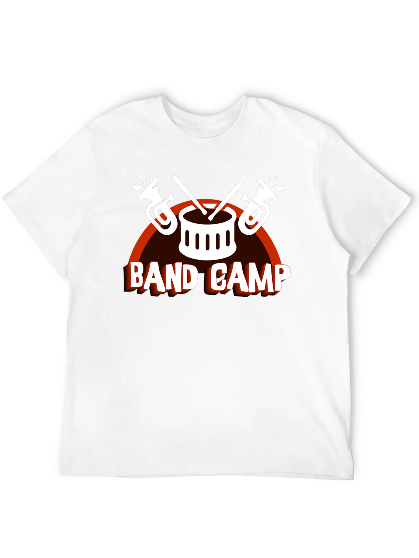 Band Camp Music T-Shirt - Drum & Trumpet Design