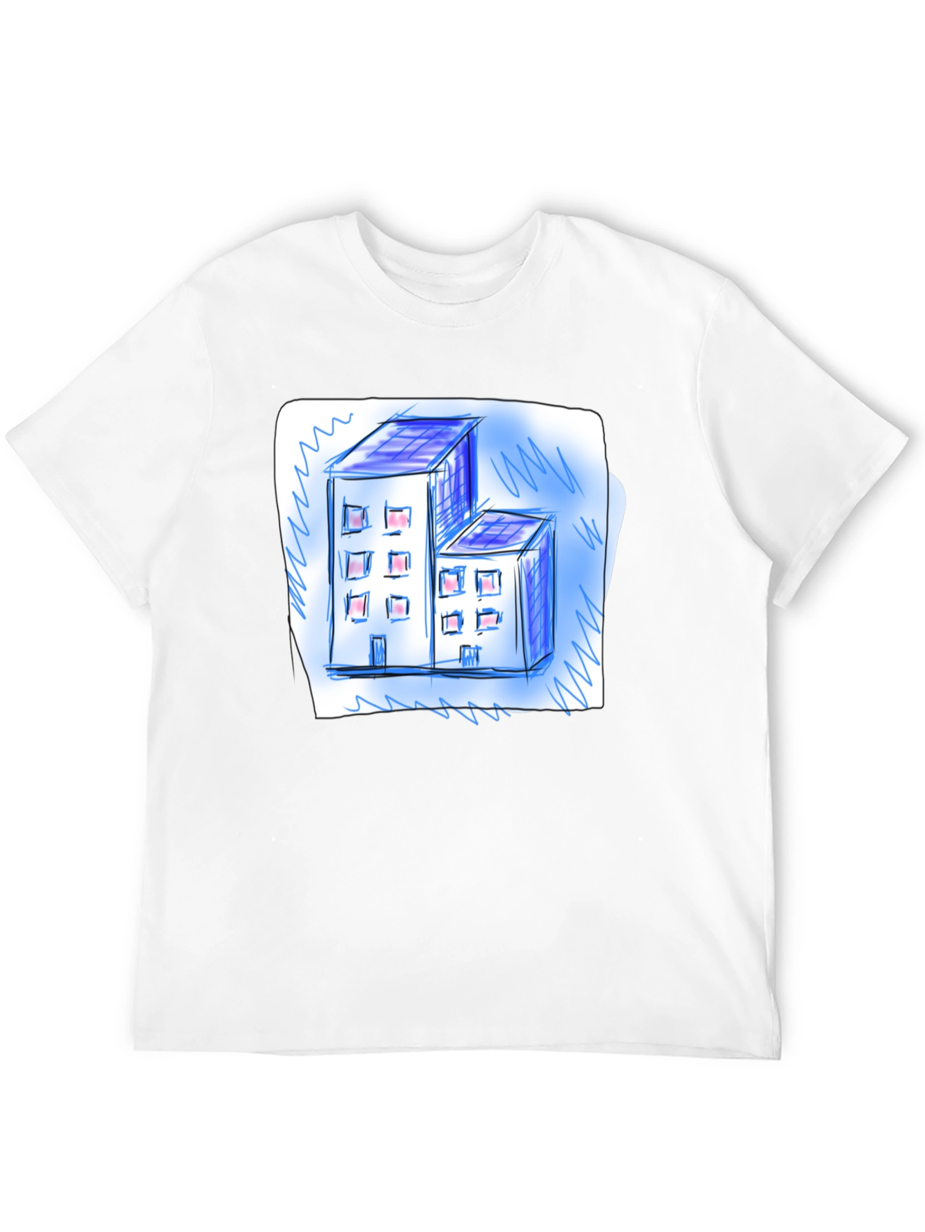 Architect Sketch Graphic Tee - Modern Building Design
