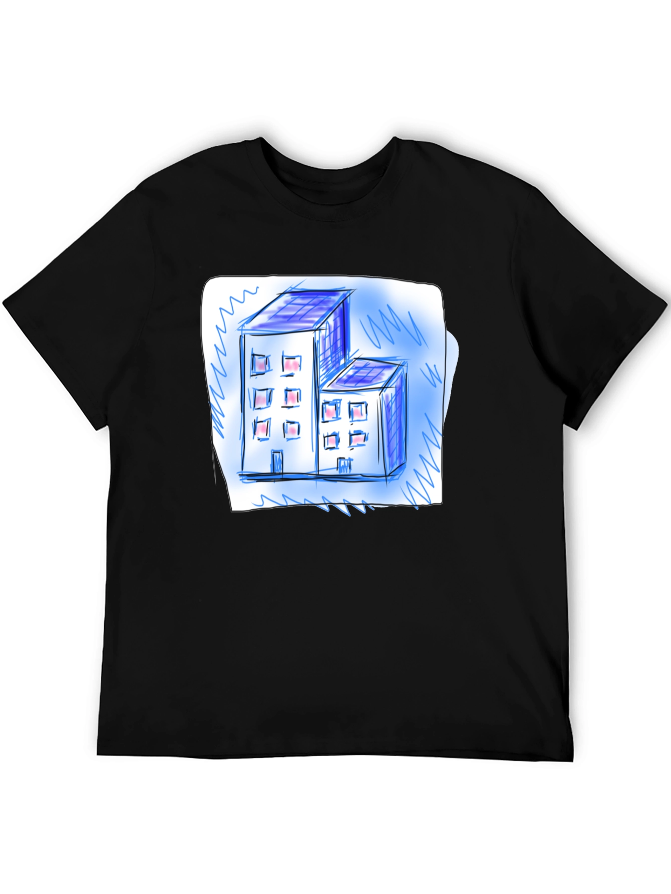 Architect Sketch Graphic Tee - Modern Building Design