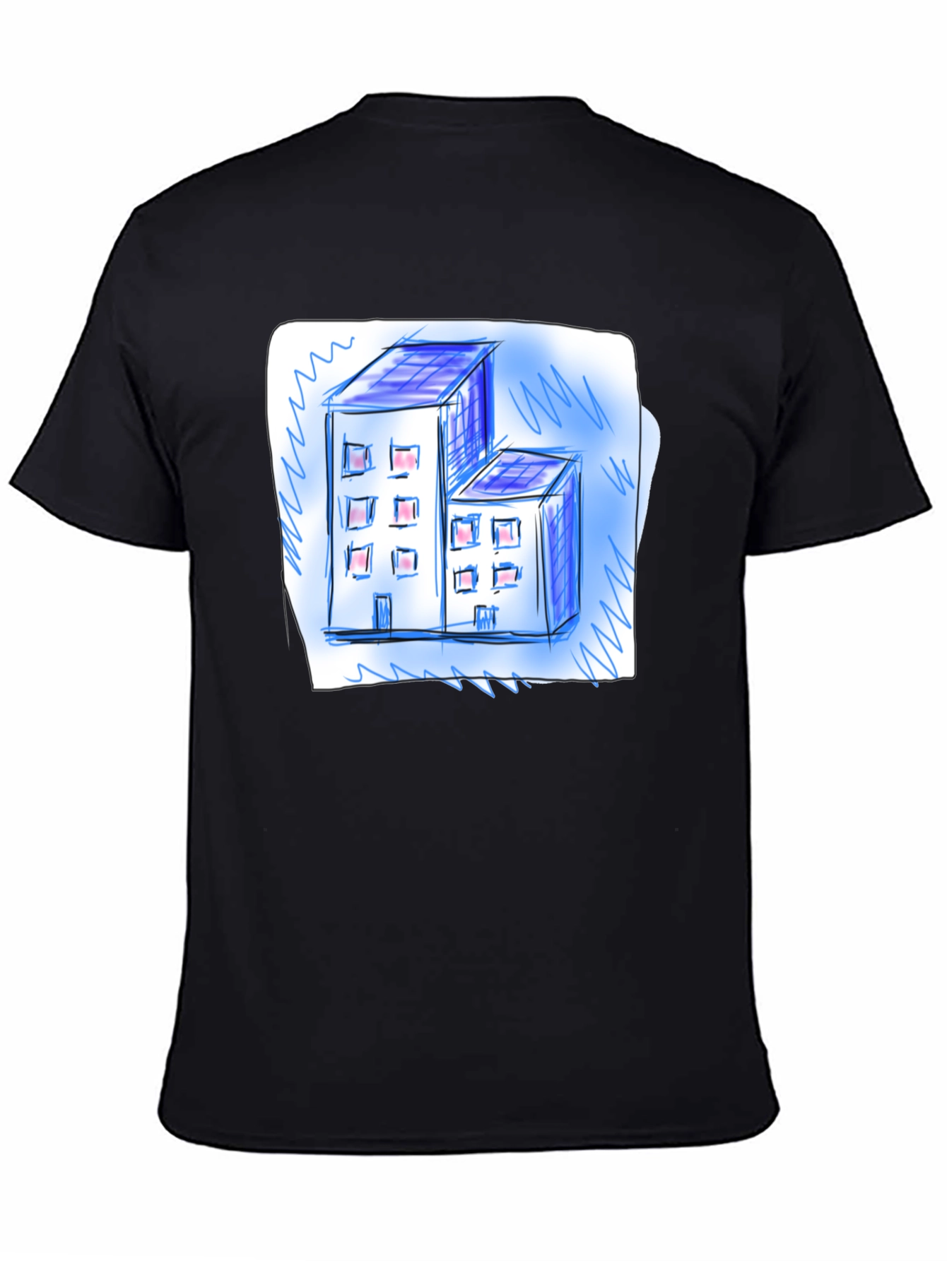 Architect Sketch Graphic Tee - Modern Building Design