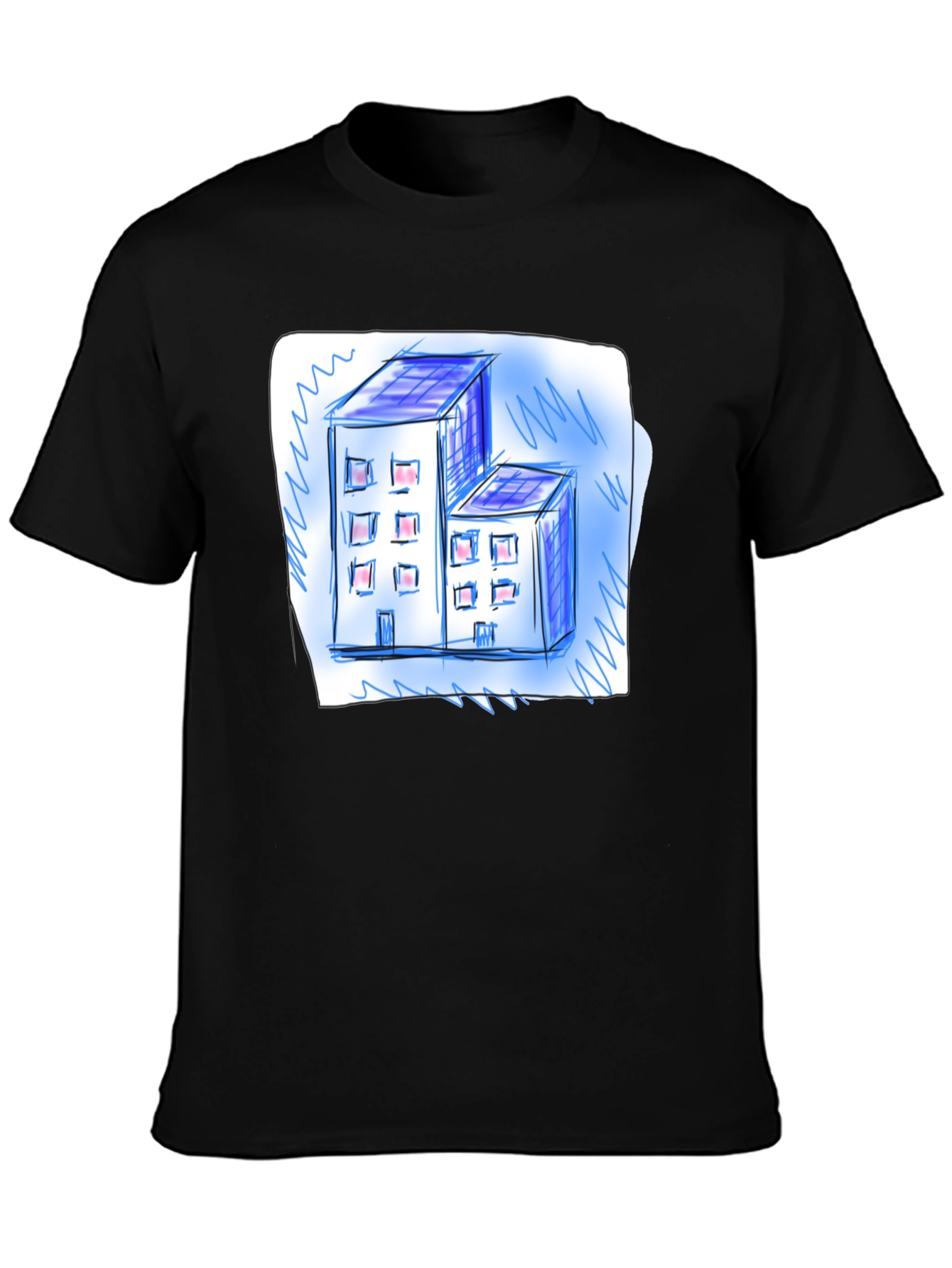 Architect Sketch Graphic Tee - Modern Building Design