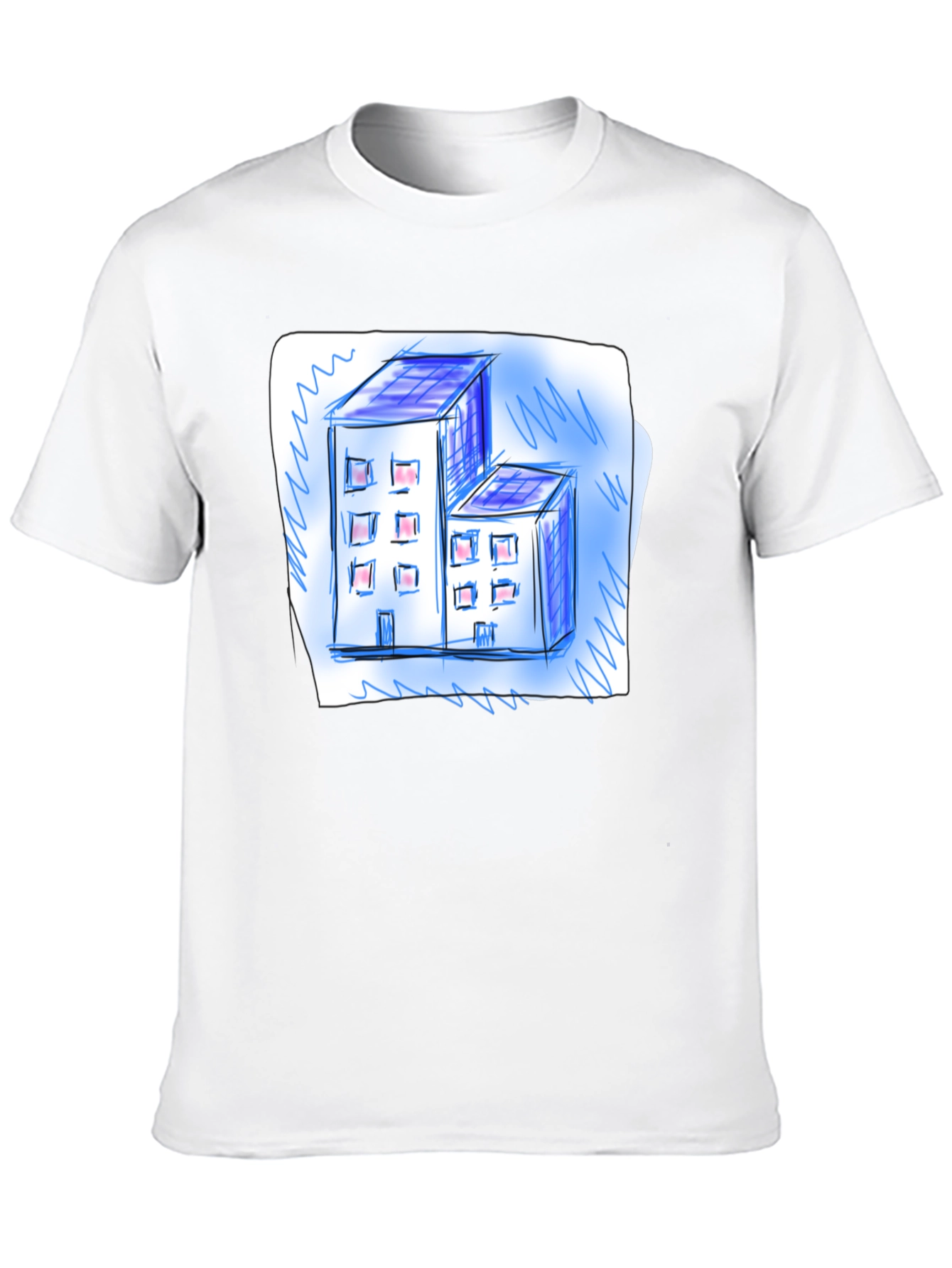 Architect Sketch Graphic Tee - Modern Building Design