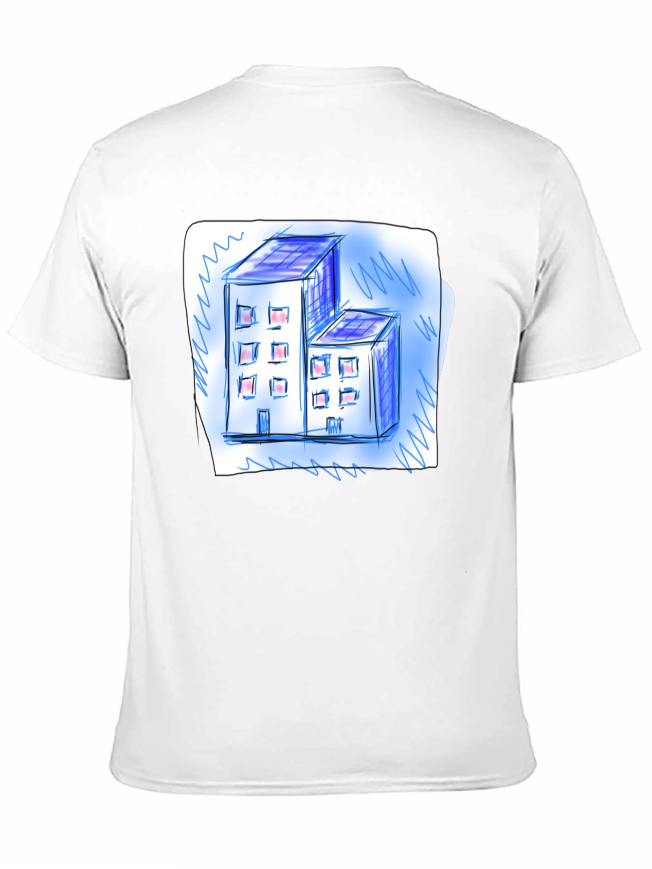 Architect Sketch Graphic Tee - Modern Building Design