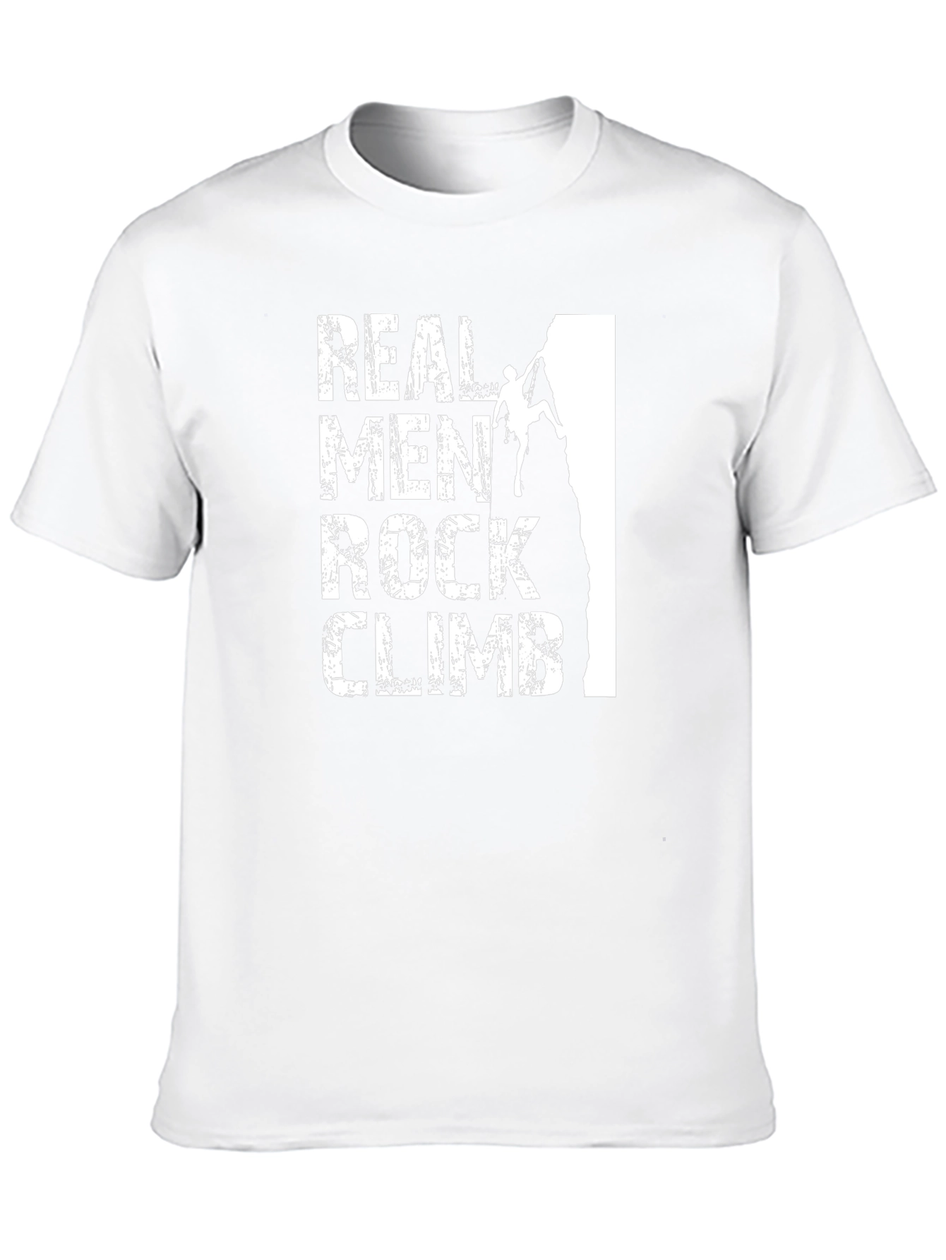 Real Men Rock Climb T-Shirt Black Graphic Tee