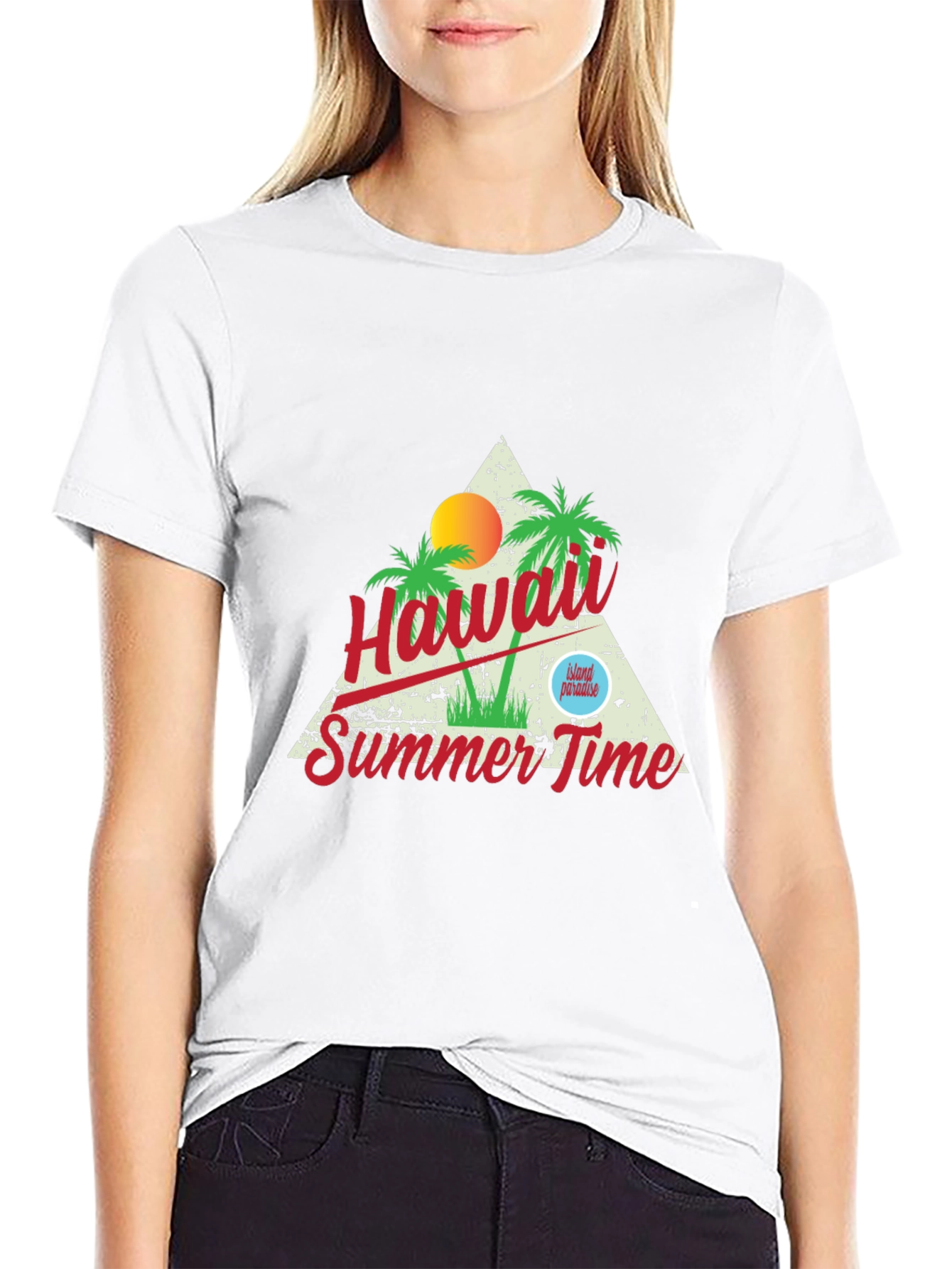 Hawaii Summer Time Graphic T-Shirt