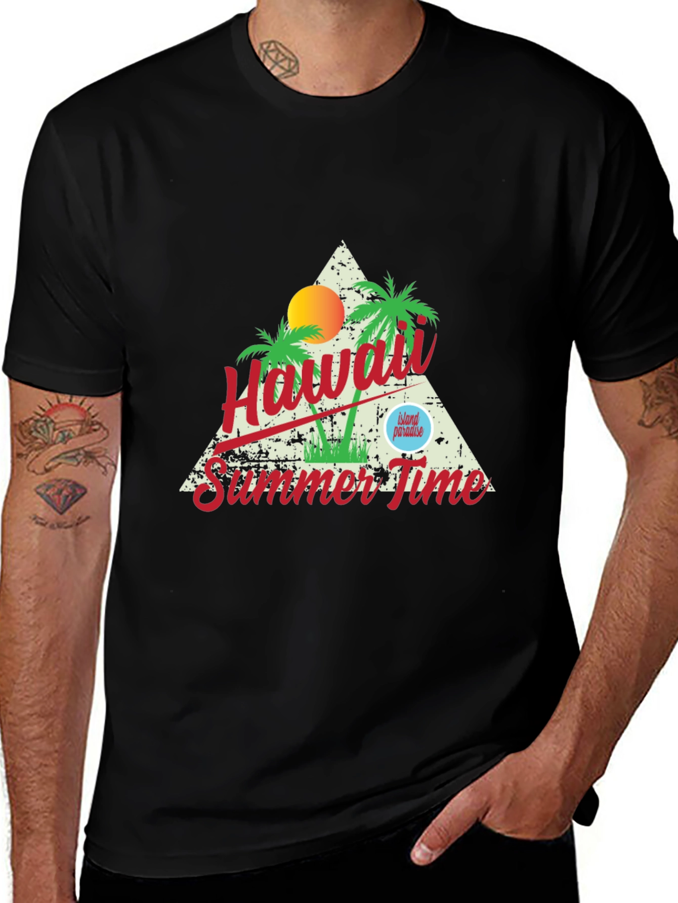 Hawaii Summer Time Graphic T-Shirt