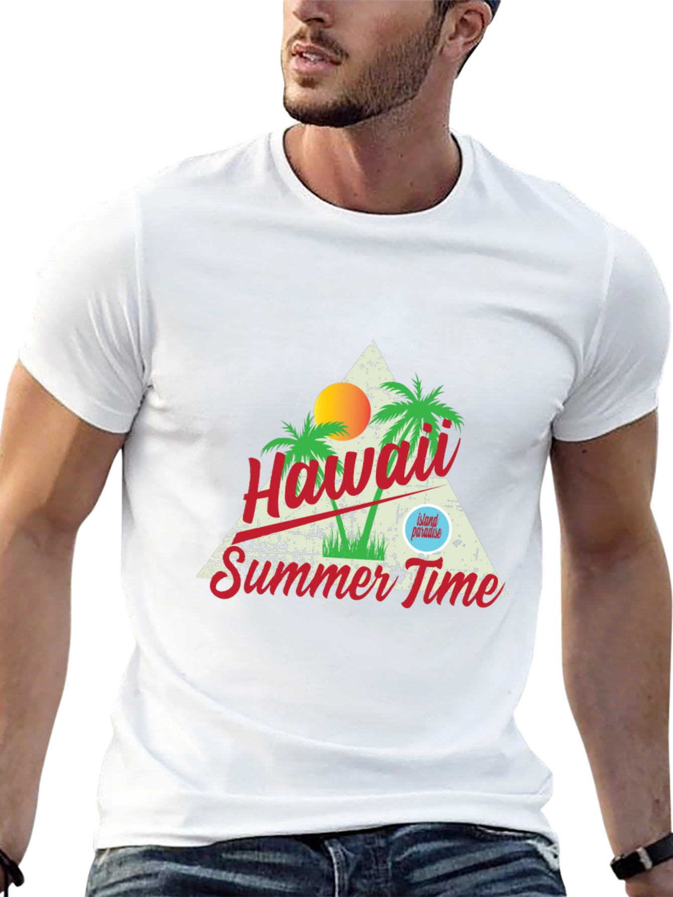 Hawaii Summer Time Graphic T-Shirt
