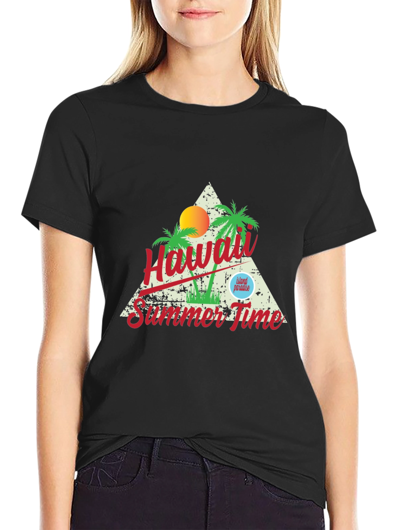 Hawaii Summer Time Graphic T-Shirt