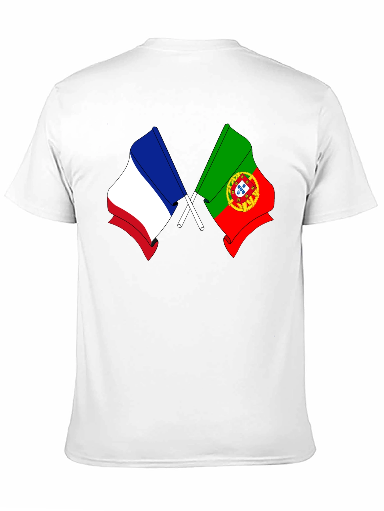 France Portugal Flags Graphic T-Shirt