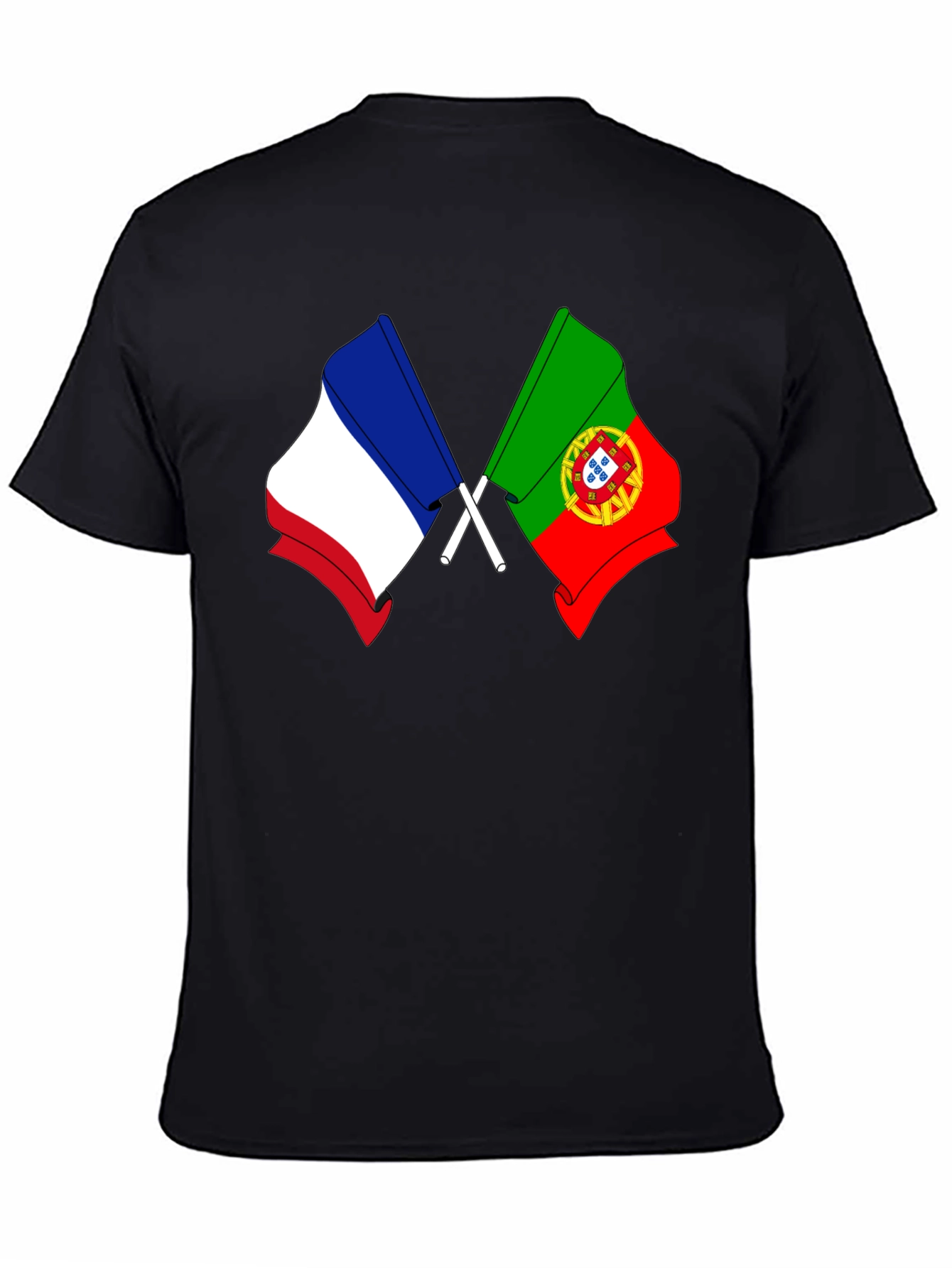 France Portugal Flags Graphic T-Shirt