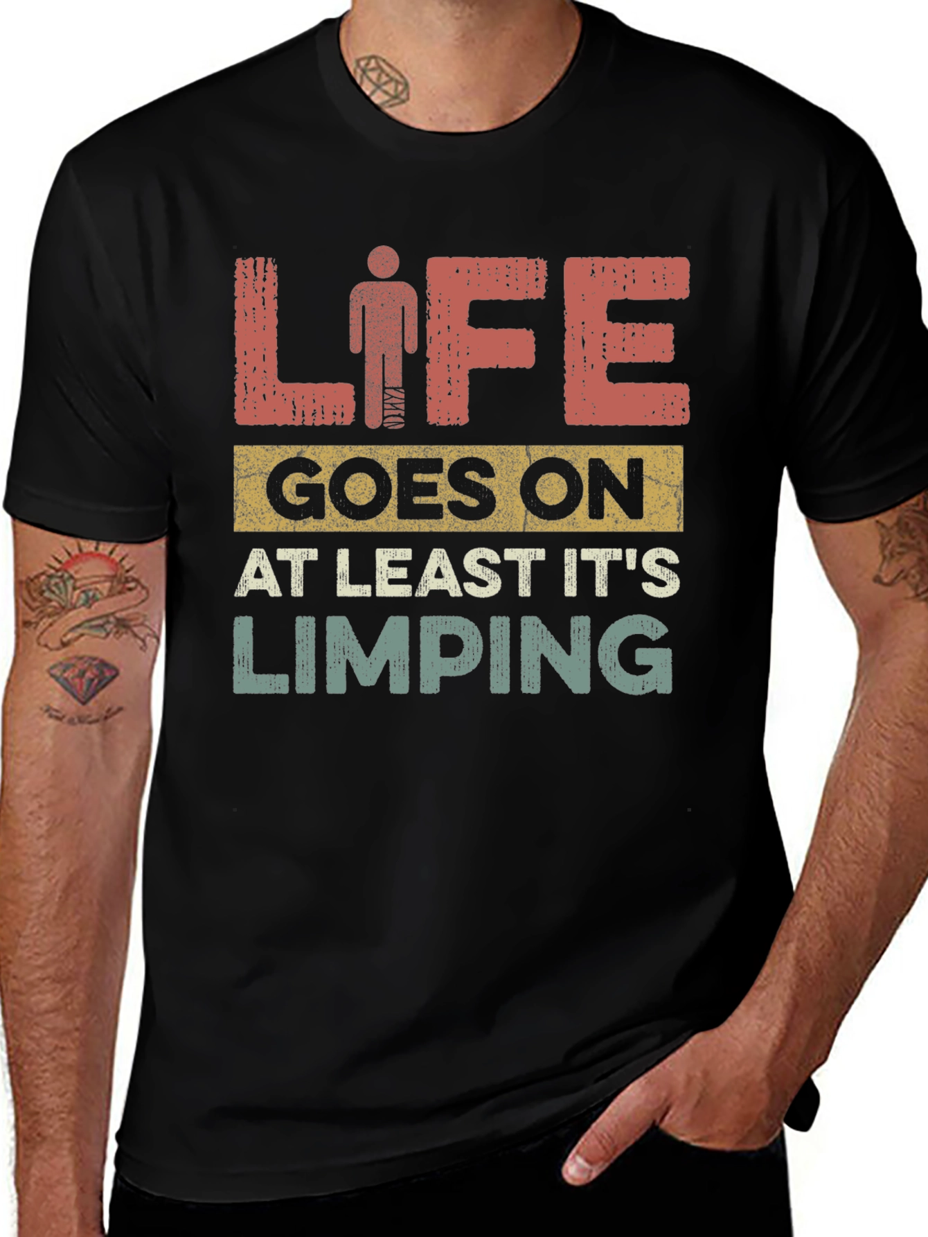 Life Goes On Limping T-Shirt