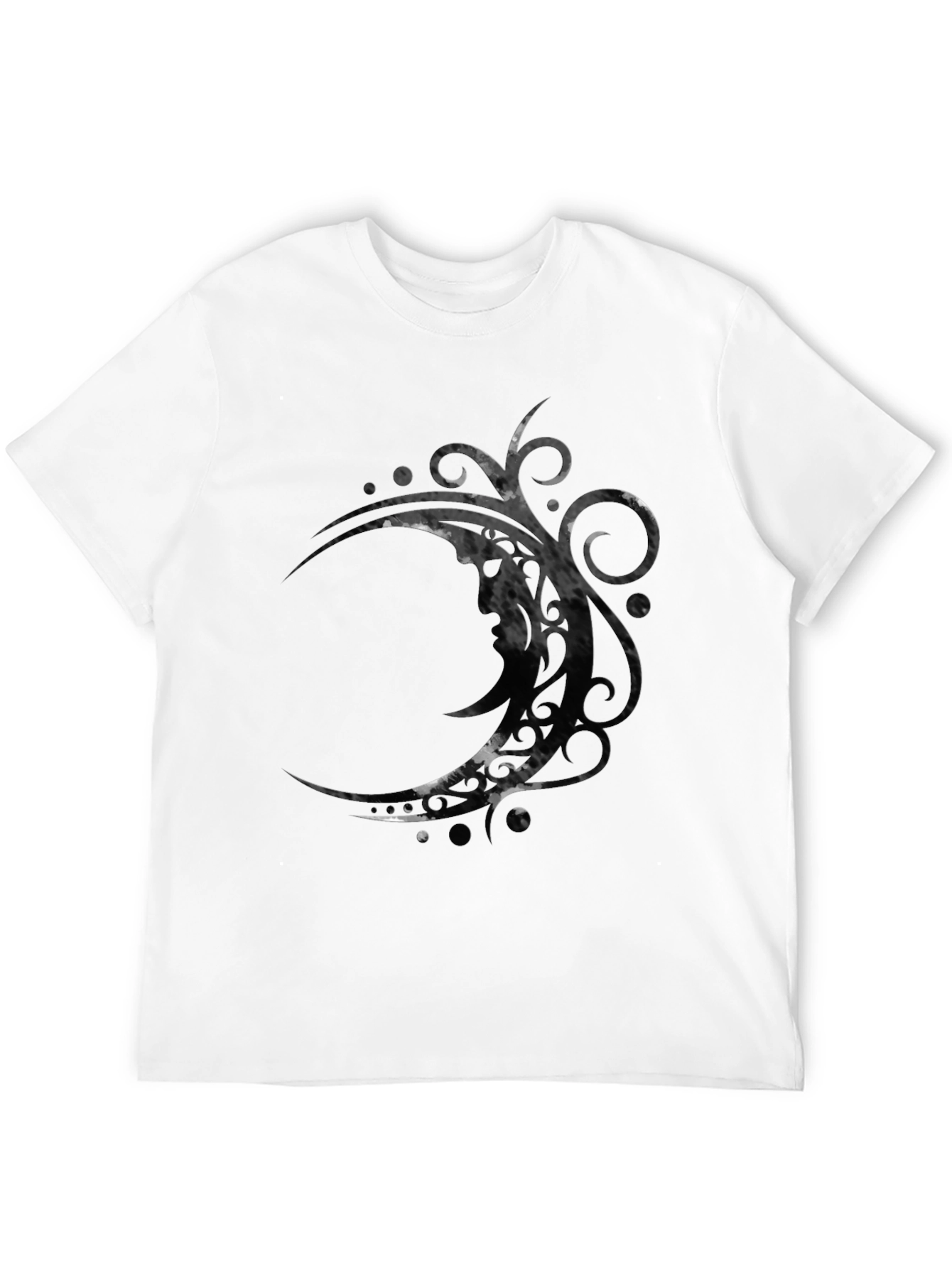 Tribal Moon Graphic Black T-Shirt