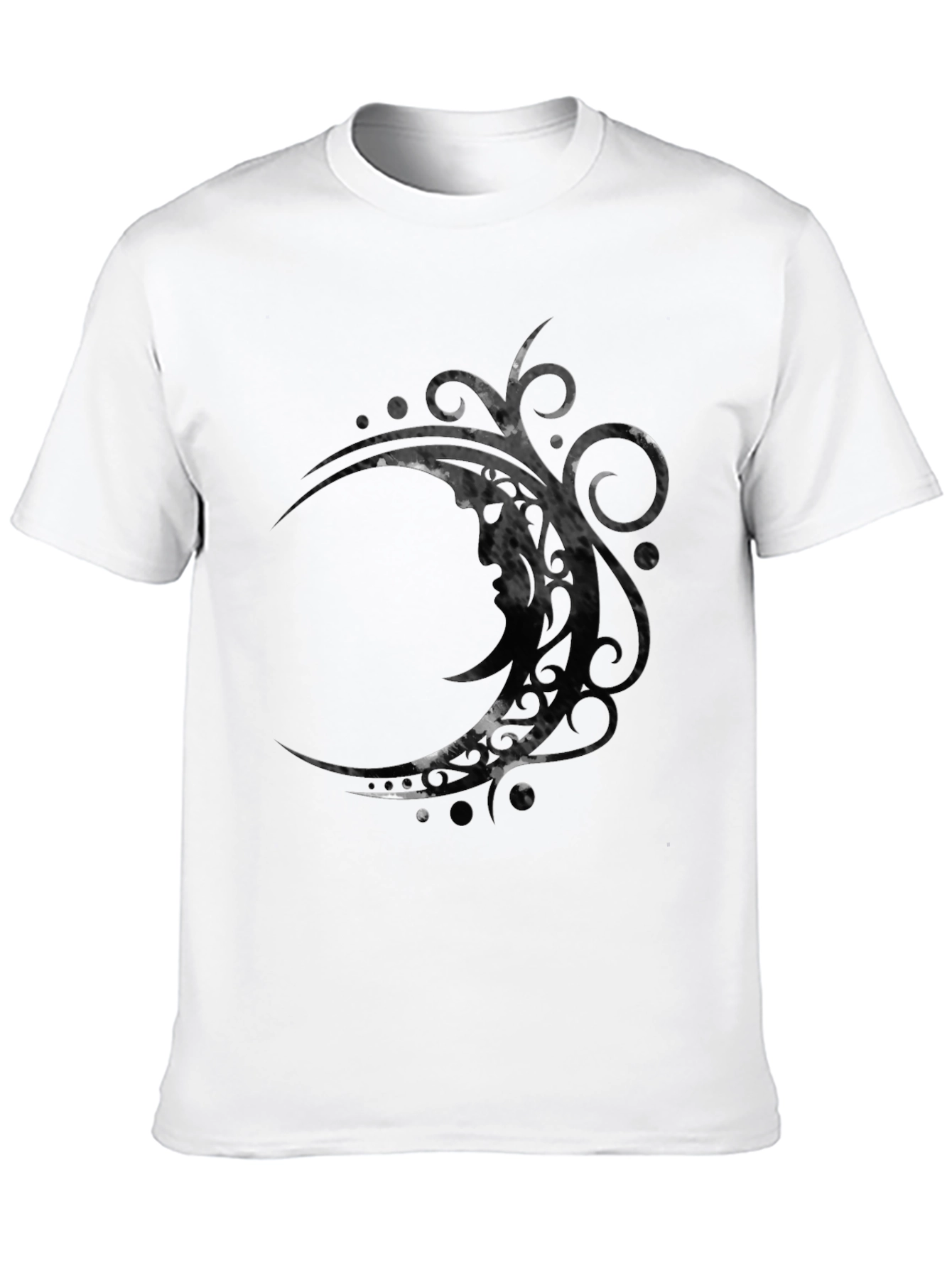 Tribal Moon Graphic Black T-Shirt