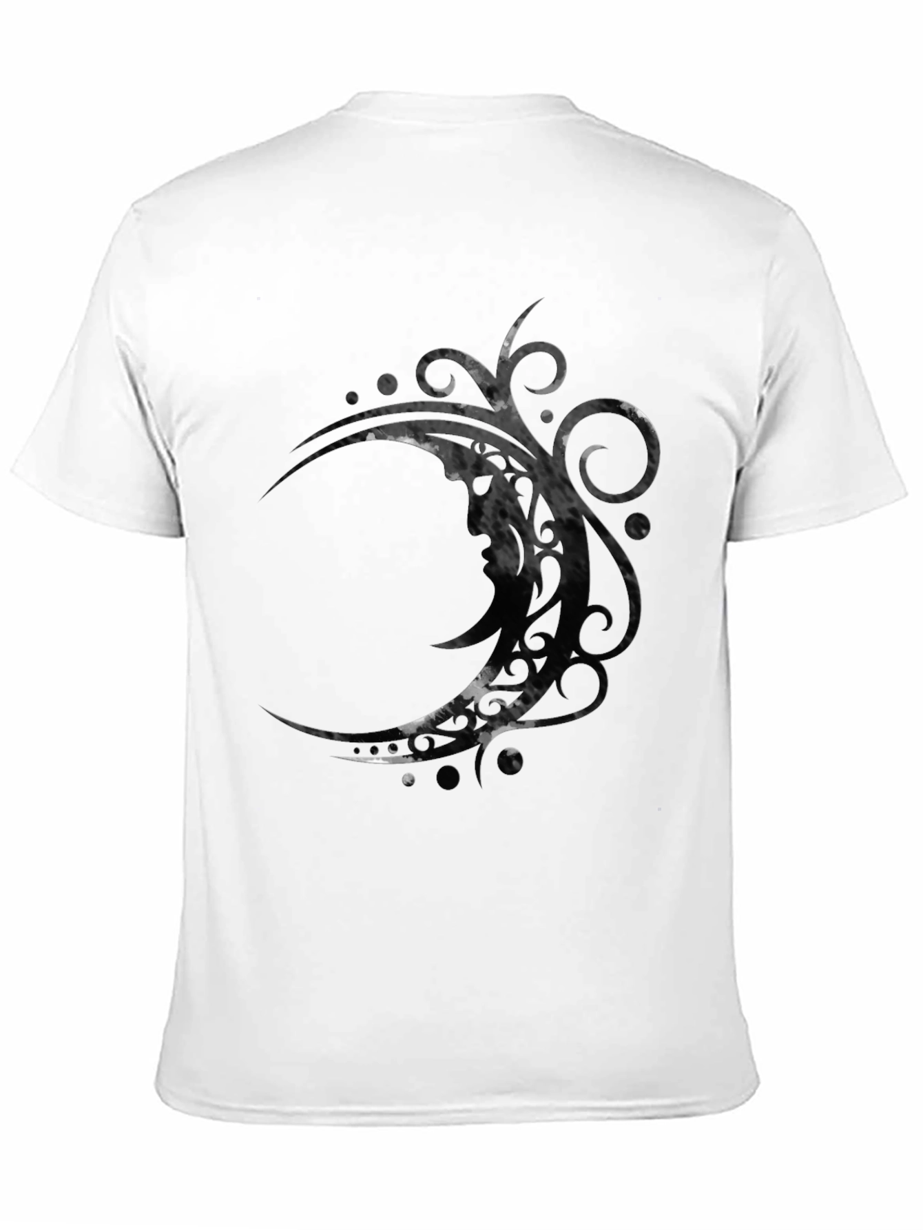 Tribal Moon Graphic Black T-Shirt