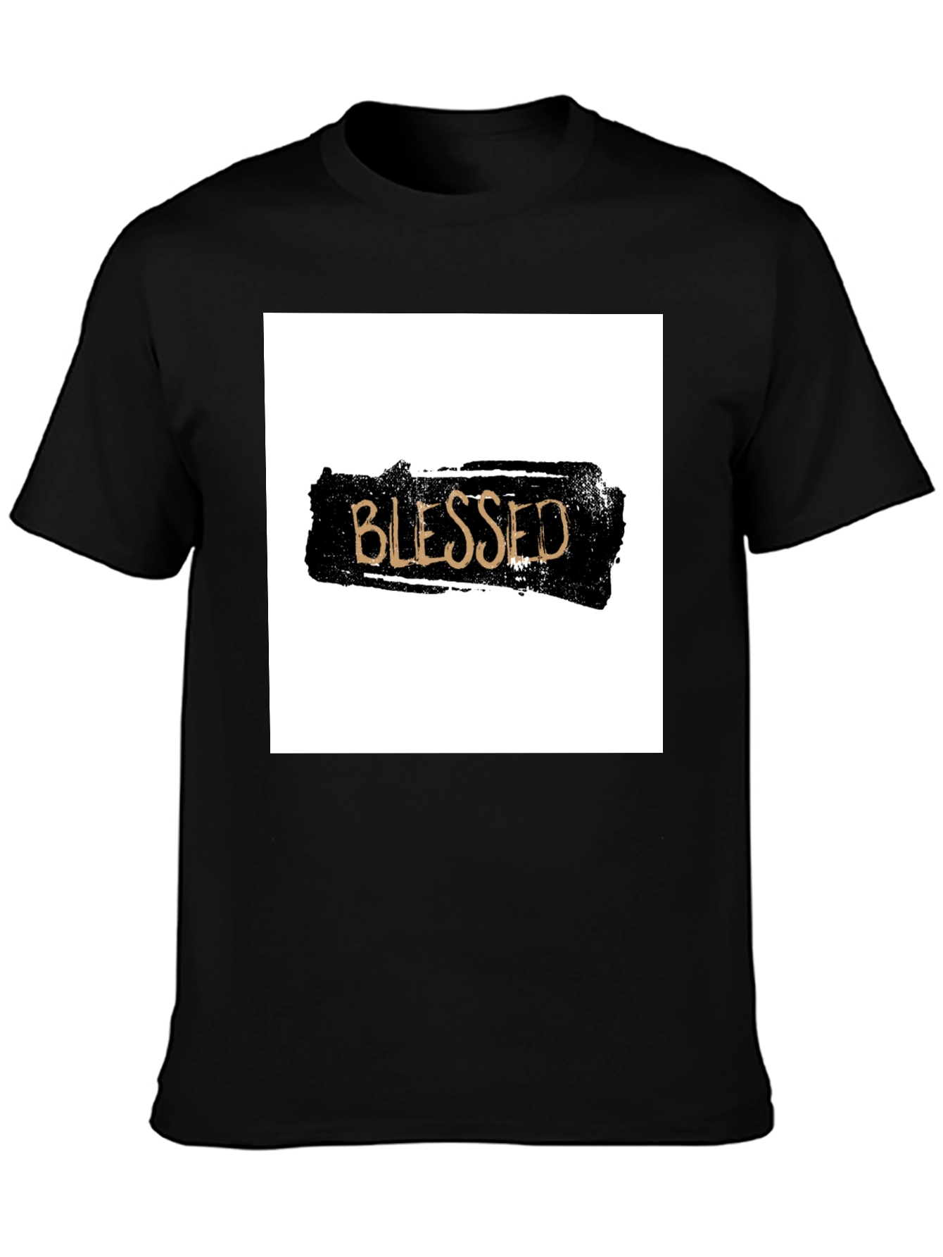 Blessed Graphic T-Shirt - Black Crew Neck Tee
