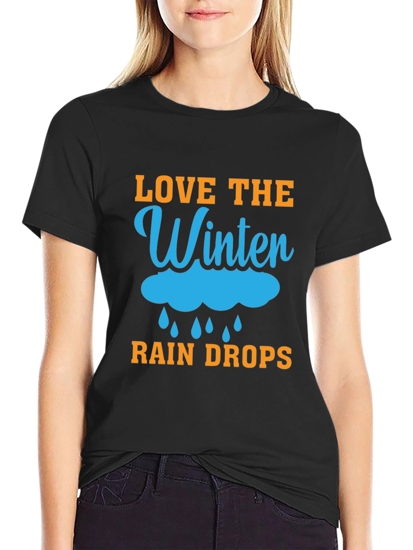 Winter Rain Drops Graphic Tee