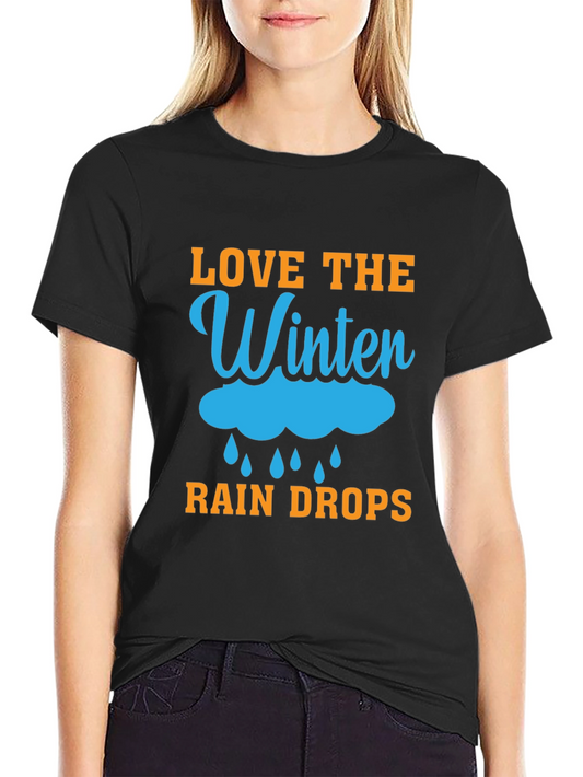 Winter Rain Drops Graphic Tee