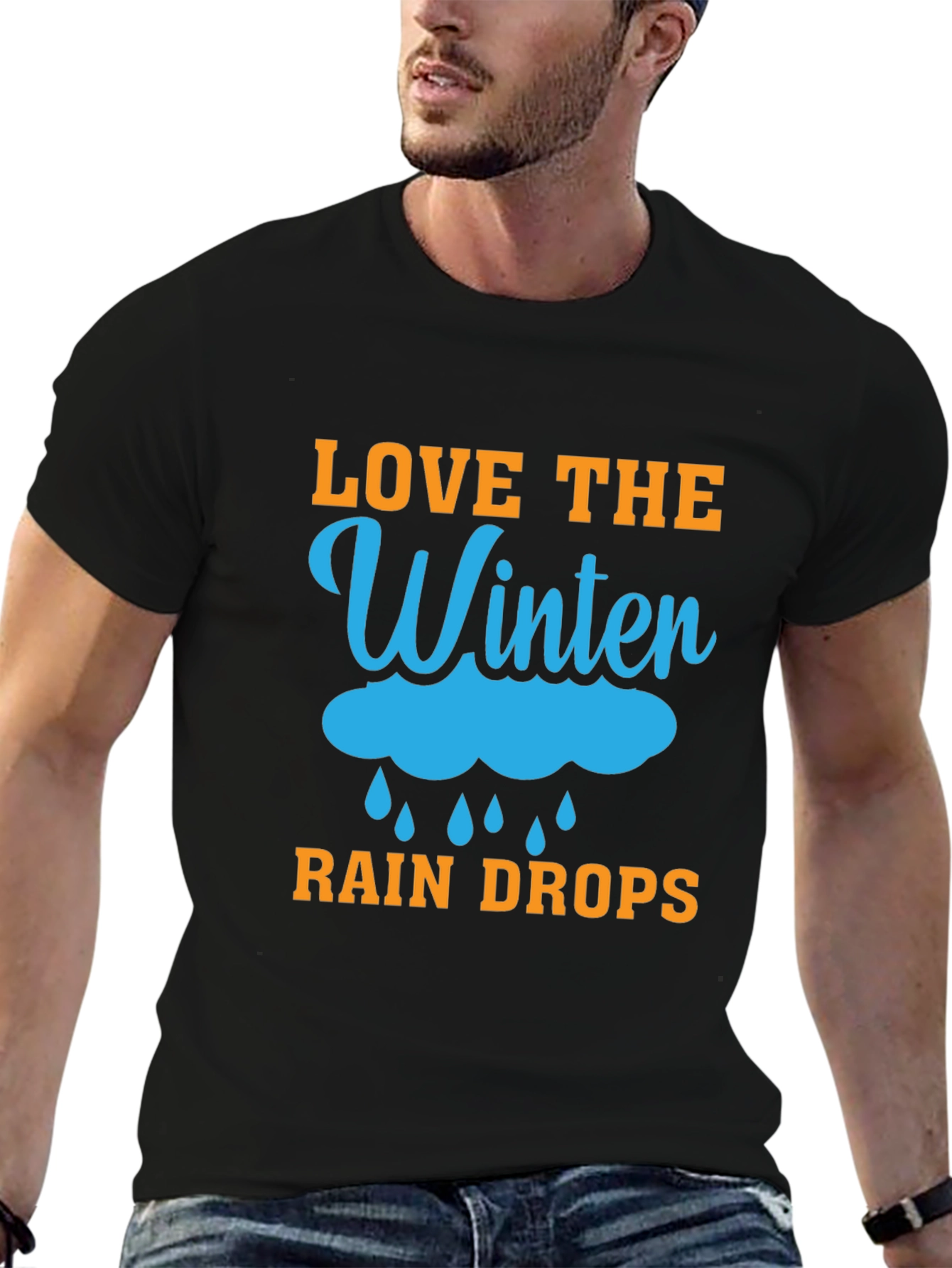Winter Rain Drops Graphic Tee