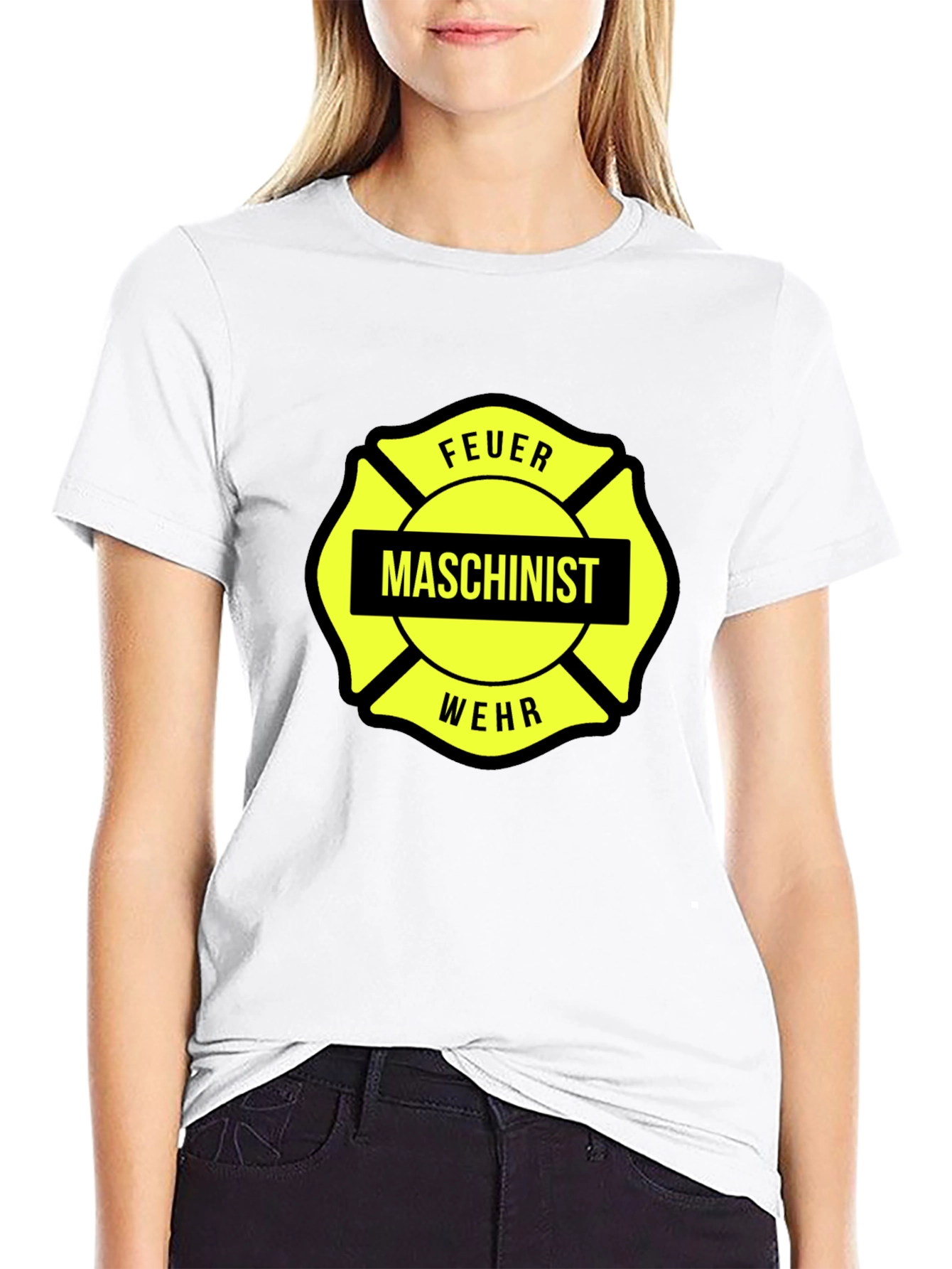 Feuer Maschinist Wehr Black T-Shirt