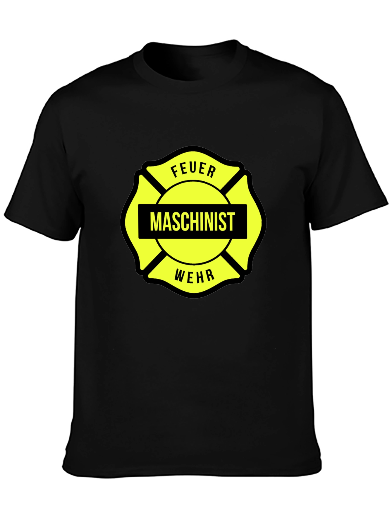 Feuer Maschinist Wehr Black T-Shirt