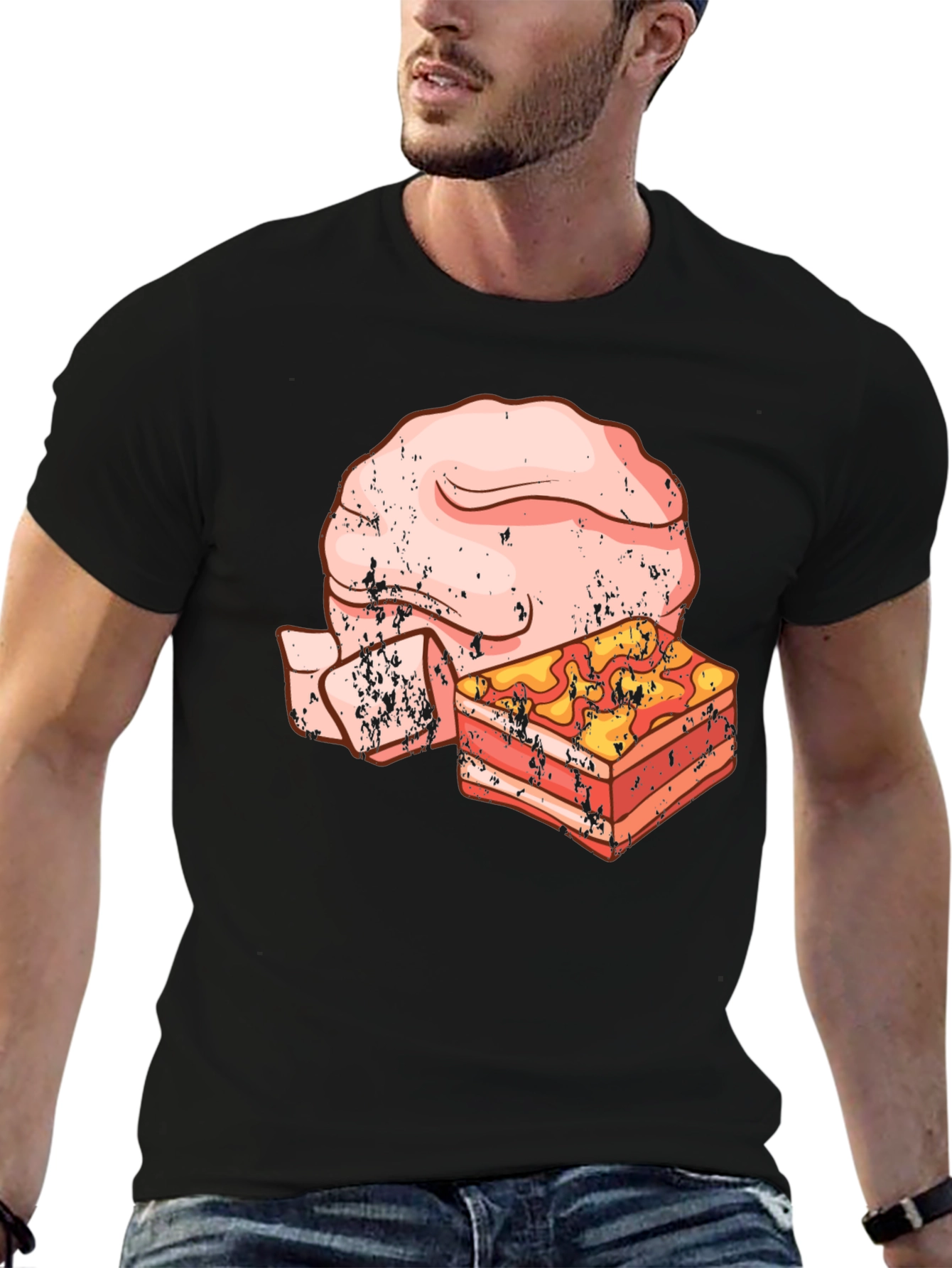 Funny Meat Lasagna Graphic T-Shirt
