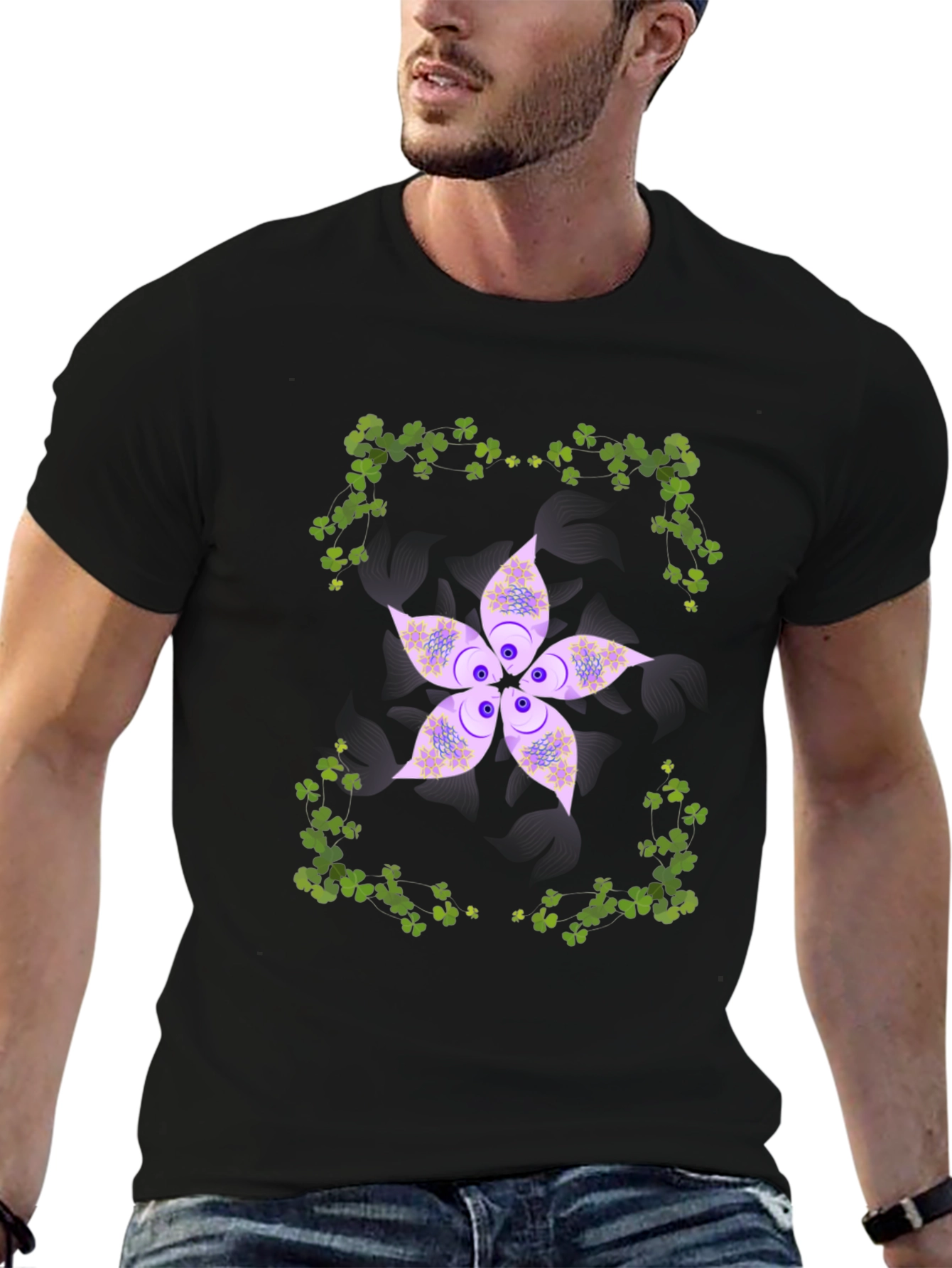 Floral Shamrock Graphic Tee - Lucky Style