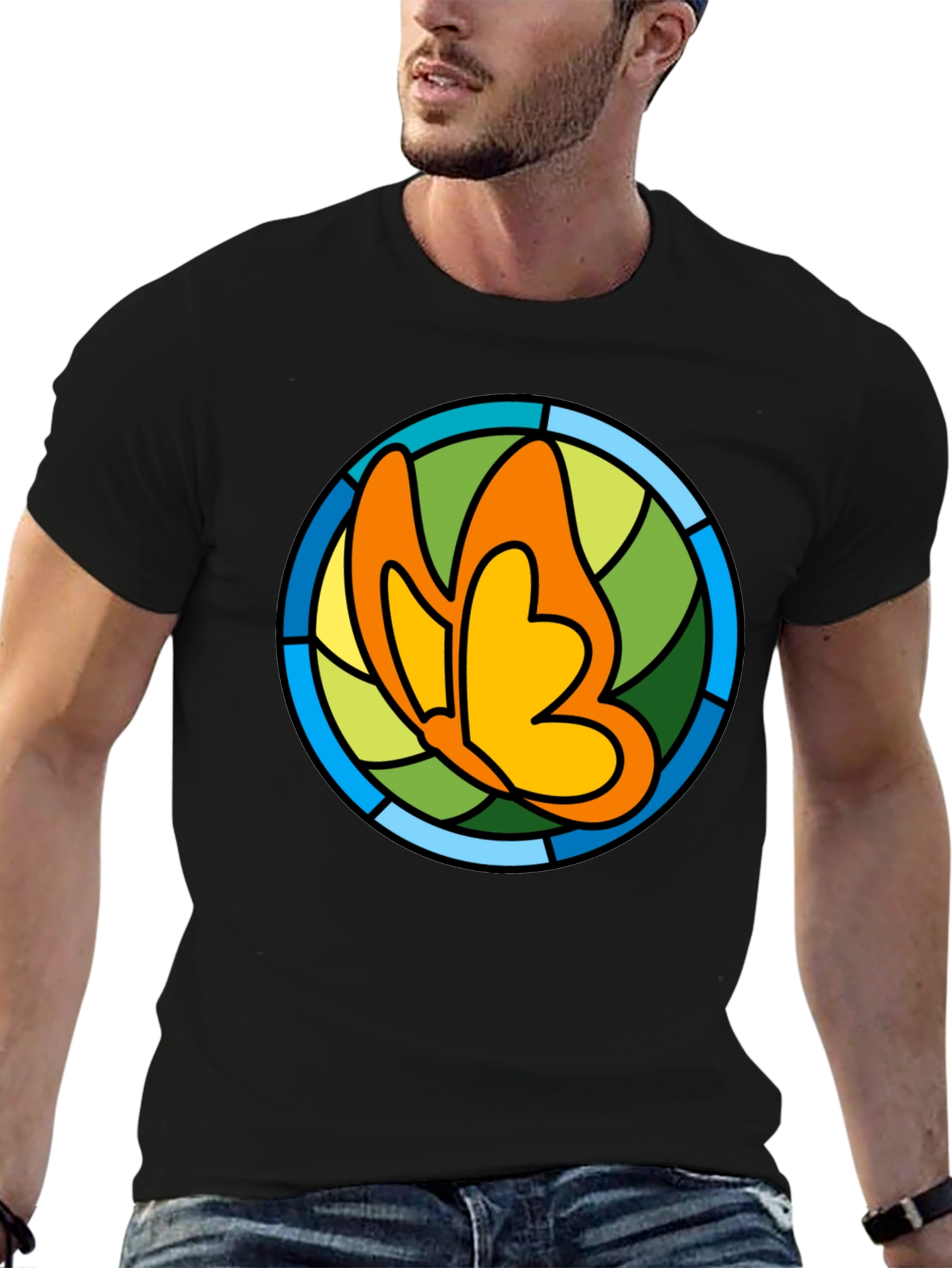 Stained Glass Butterfly T-Shirt
