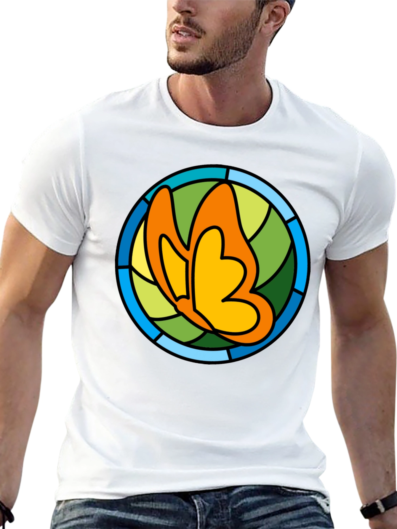 Stained Glass Butterfly T-Shirt