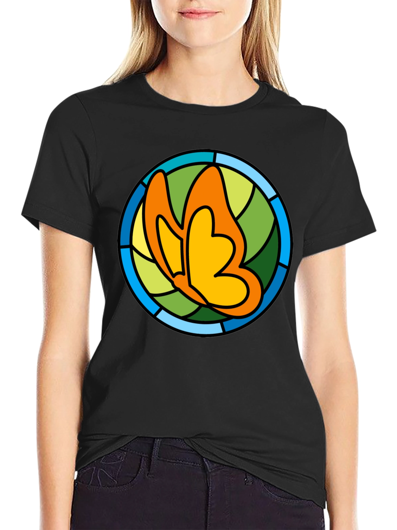 Stained Glass Butterfly T-Shirt