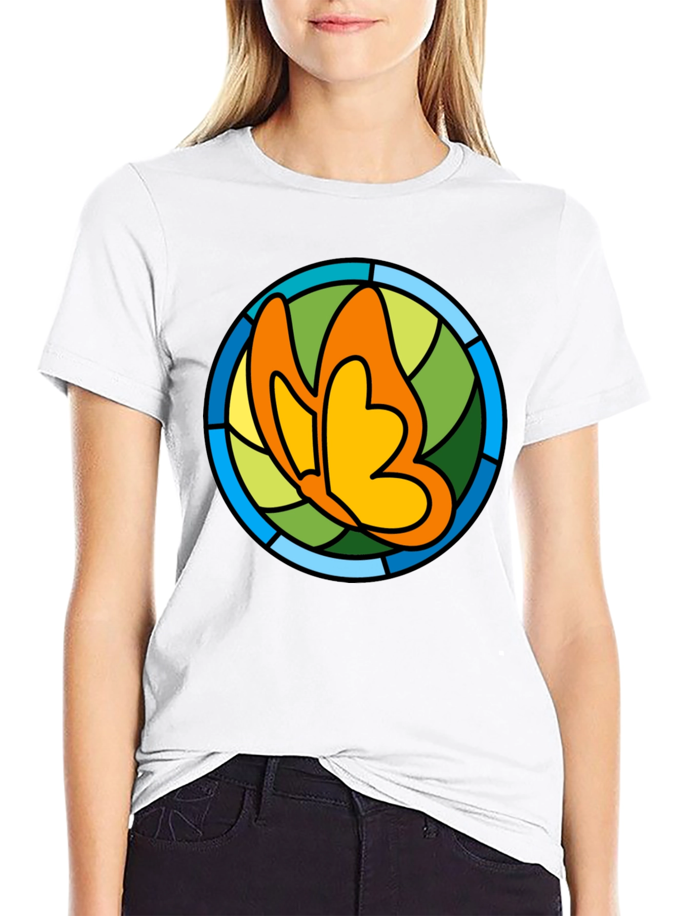 Stained Glass Butterfly T-Shirt
