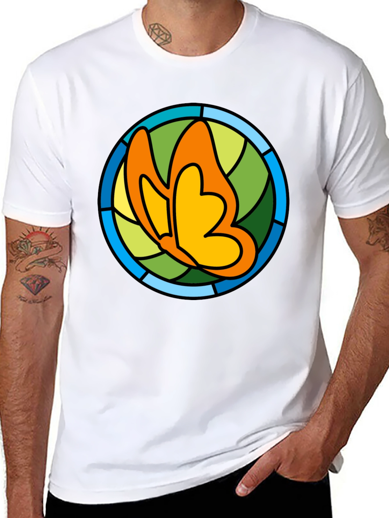 Stained Glass Butterfly T-Shirt