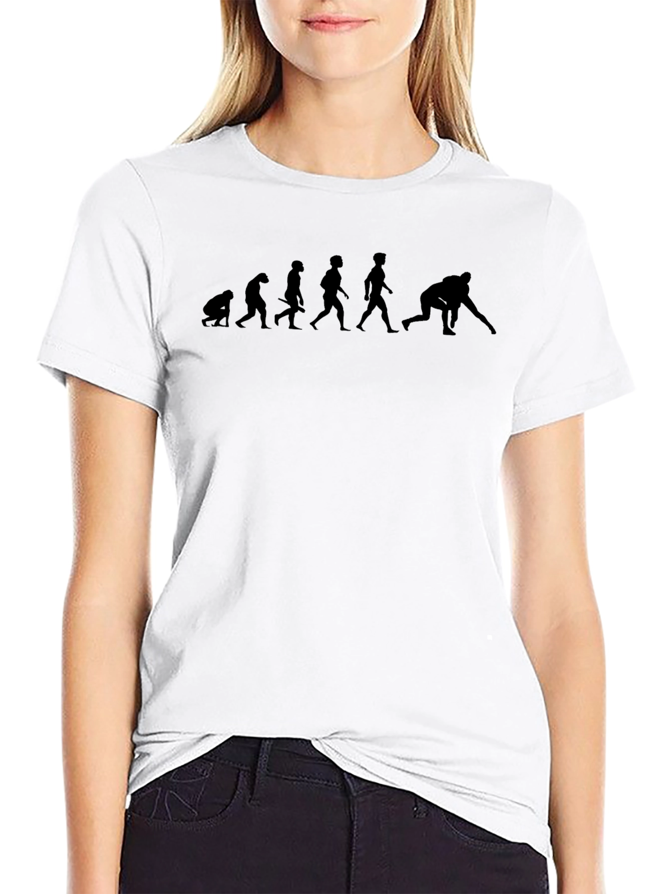 Evolution of a Curler Black T-Shirt