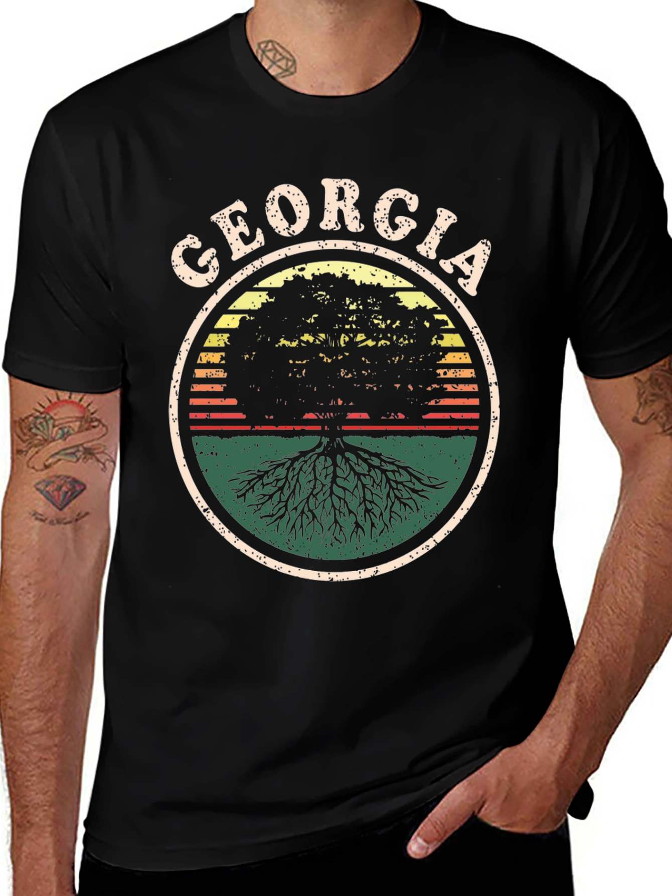 Georgia Roots Graphic Tee - Nature Inspired Shirt
