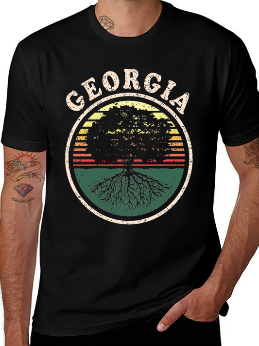 Georgia Roots Graphic Tee - Nature Inspired Shirt