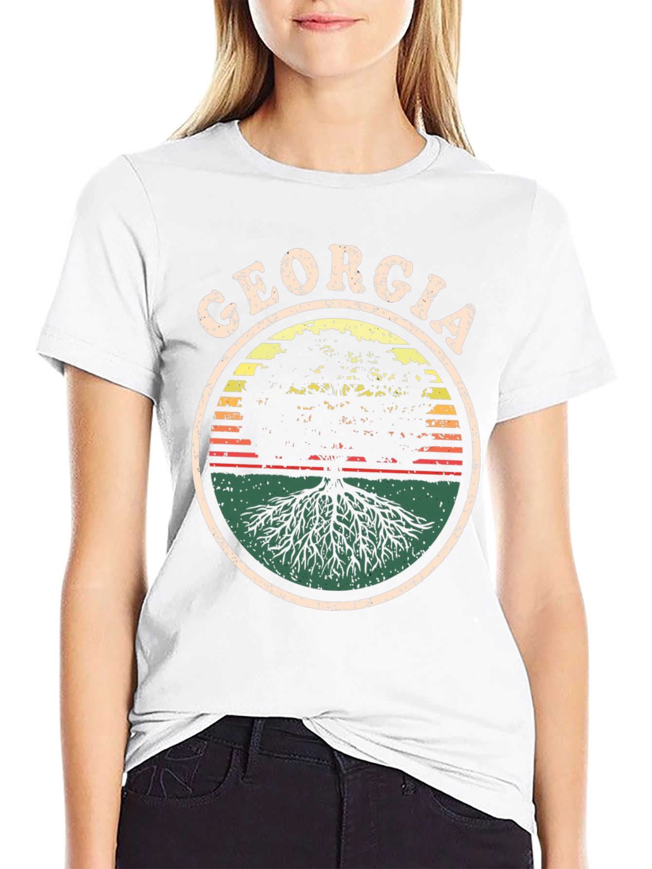 Georgia Roots Graphic Tee - Nature Inspired Shirt