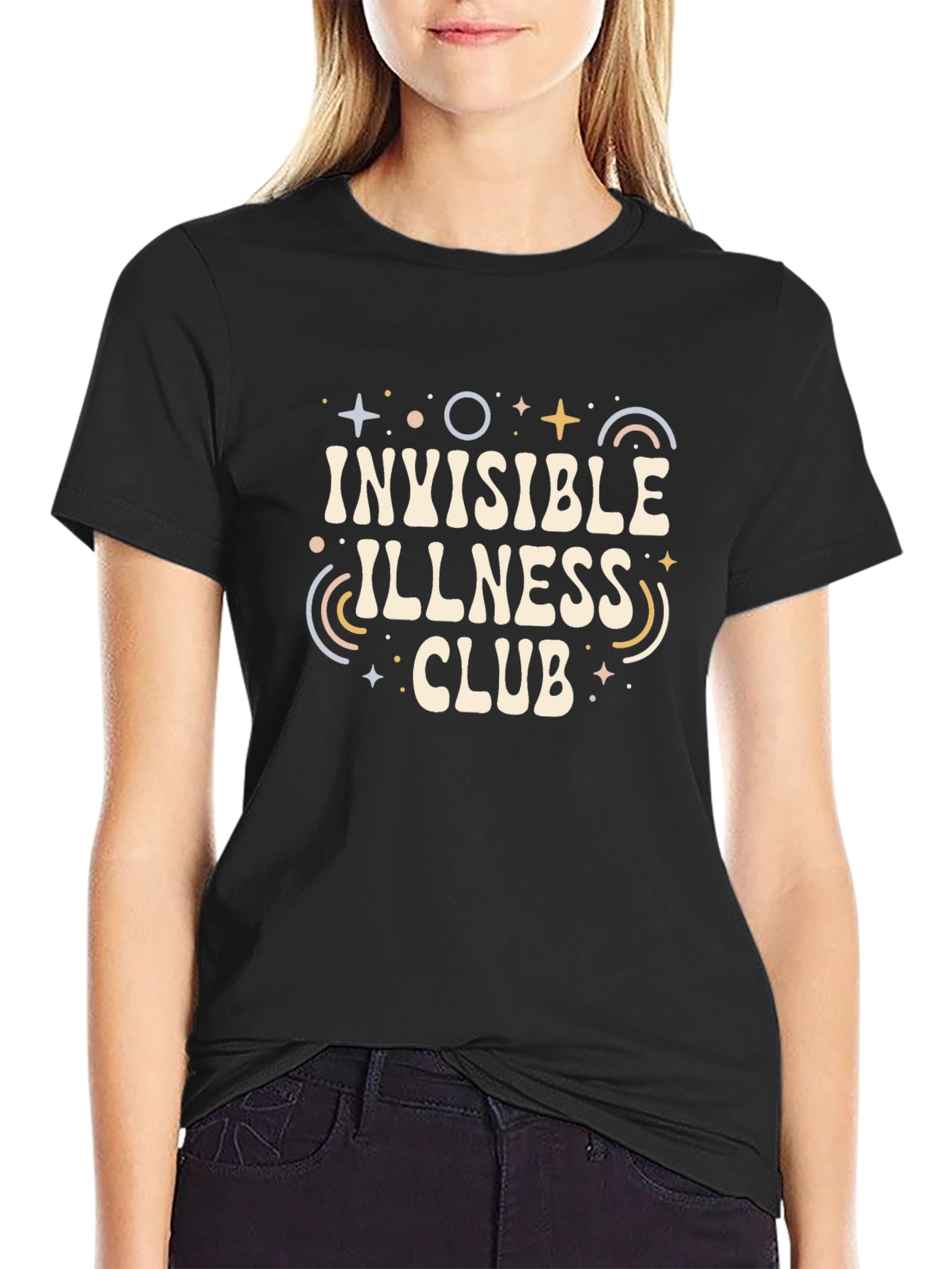 Invisible Illness Club Black T-Shirt