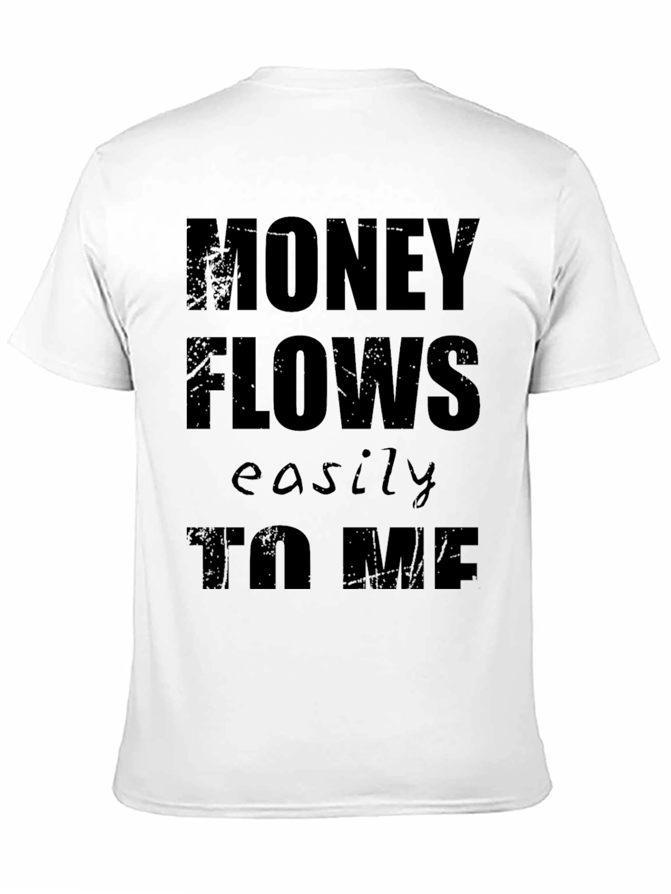 Money Flows Easily To Me Black Graphic Tee